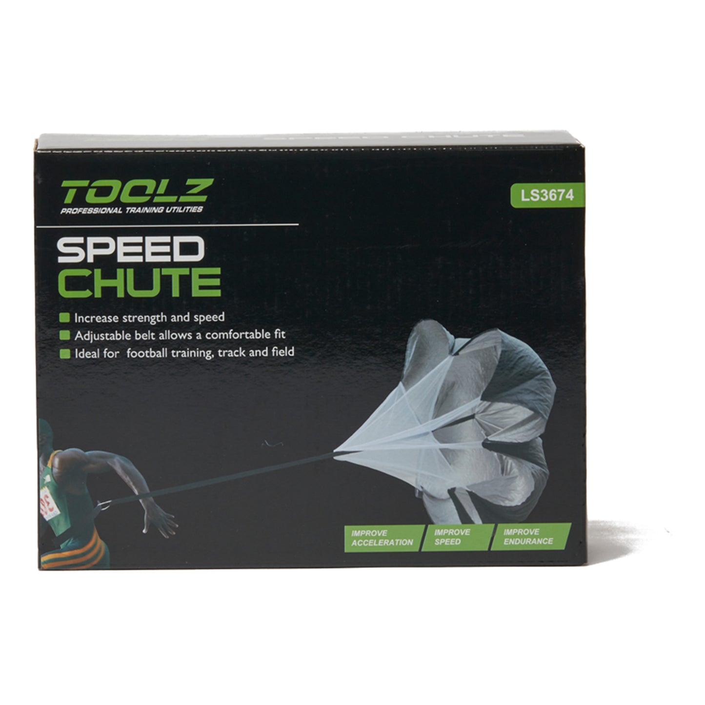 TOOLZ Speed Chute Attrezzo Da Allenamento-Nero TOOLZ Speed Chute Attrezzo Da Allenamento-Nero