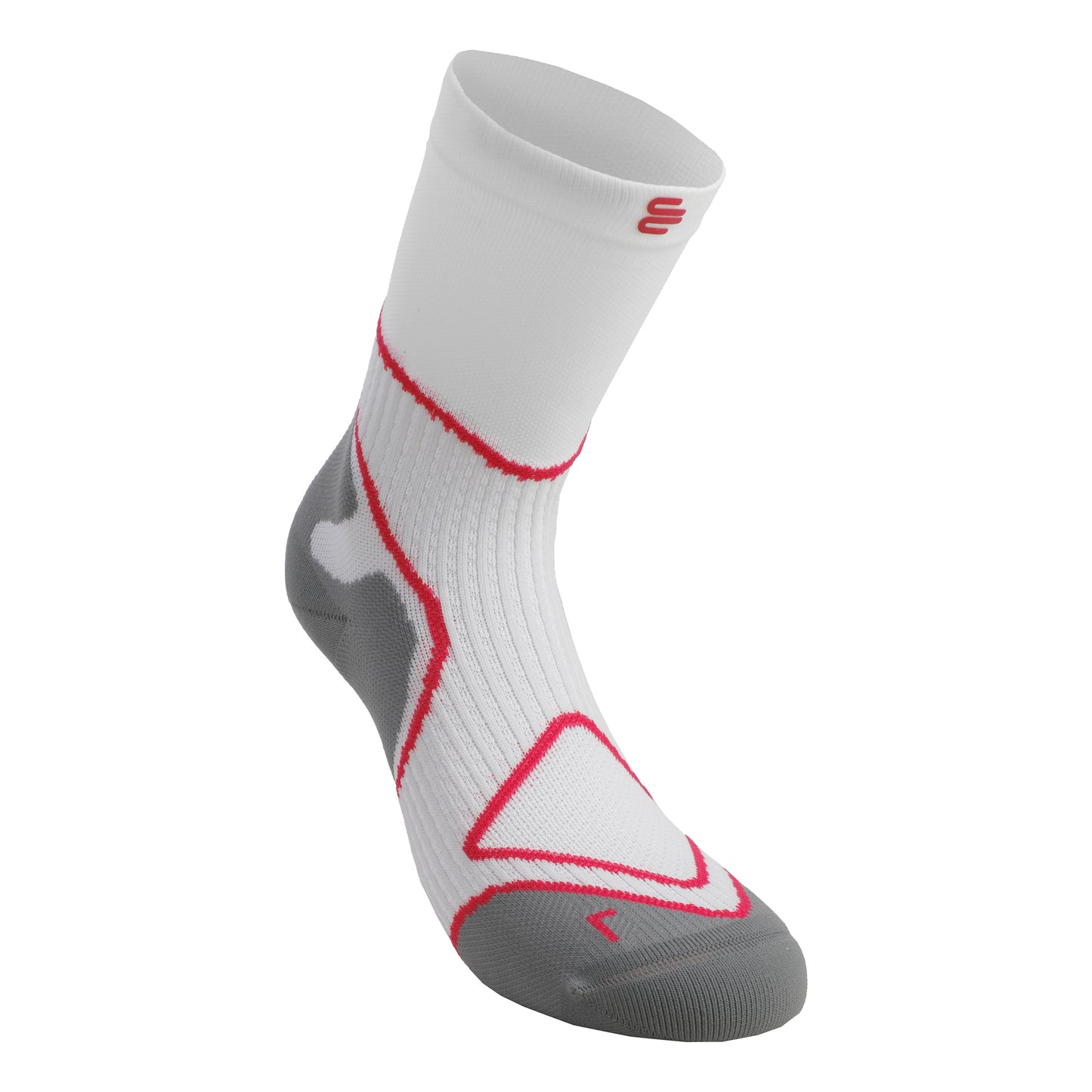 Bauerfeind Performance Mid Cut Calze da corsa Donna - bianco, rosa Bauerfeind Performance Mid Cut Calze da corsa Donna - bianco, rosa