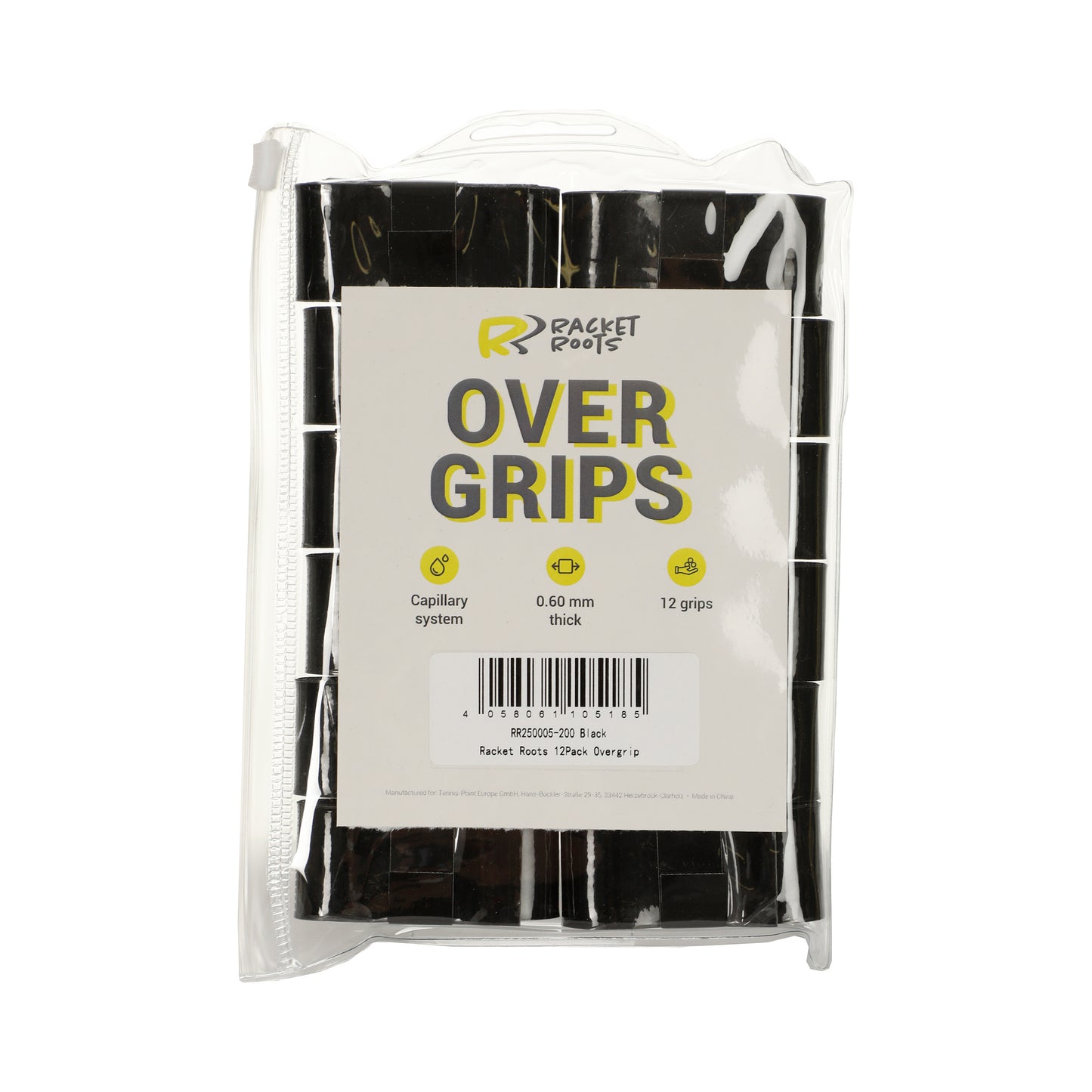 Racket Roots RR Grip Confezione Da 12-Nero Racket Roots RR Grip Confezione Da 12-Nero
