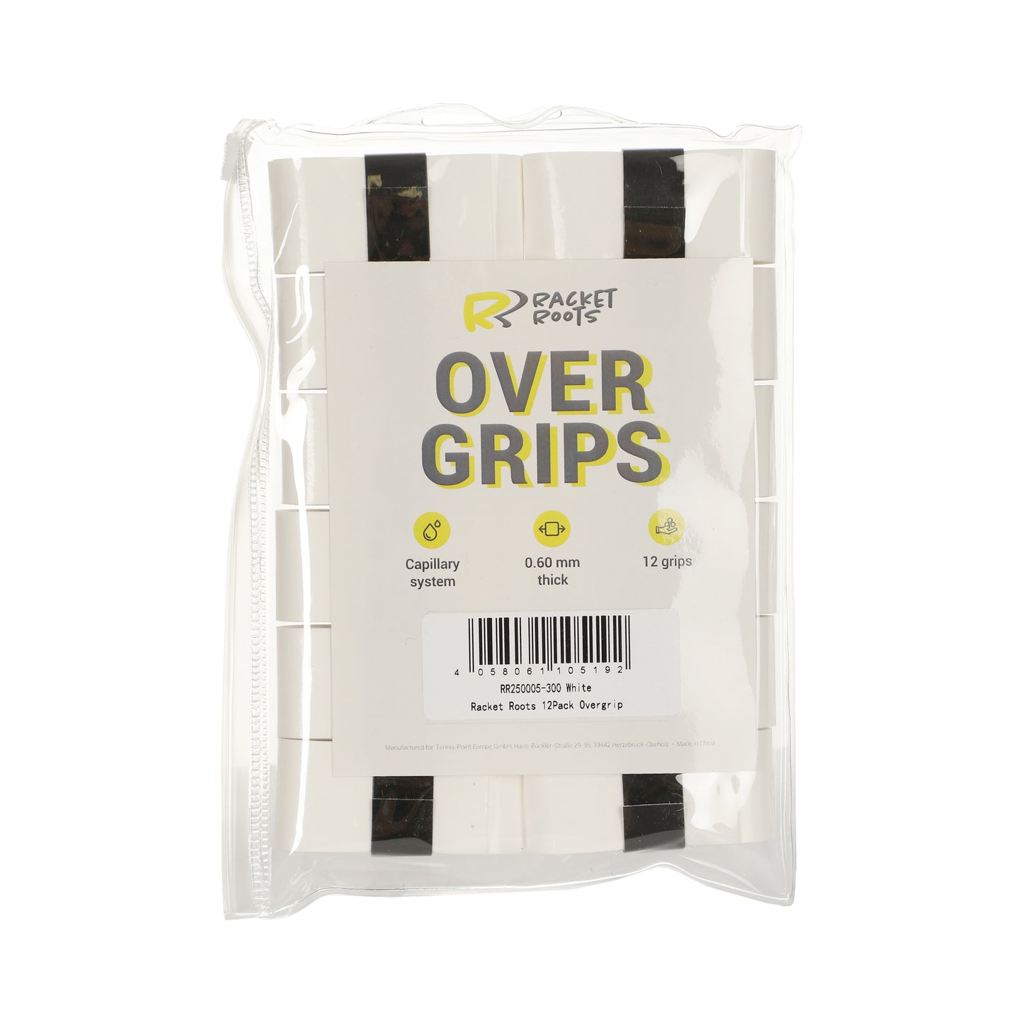 Racket Roots RR Grip Confezione da 12 - bianco Racket Roots RR Grip Confezione da 12 - bianco