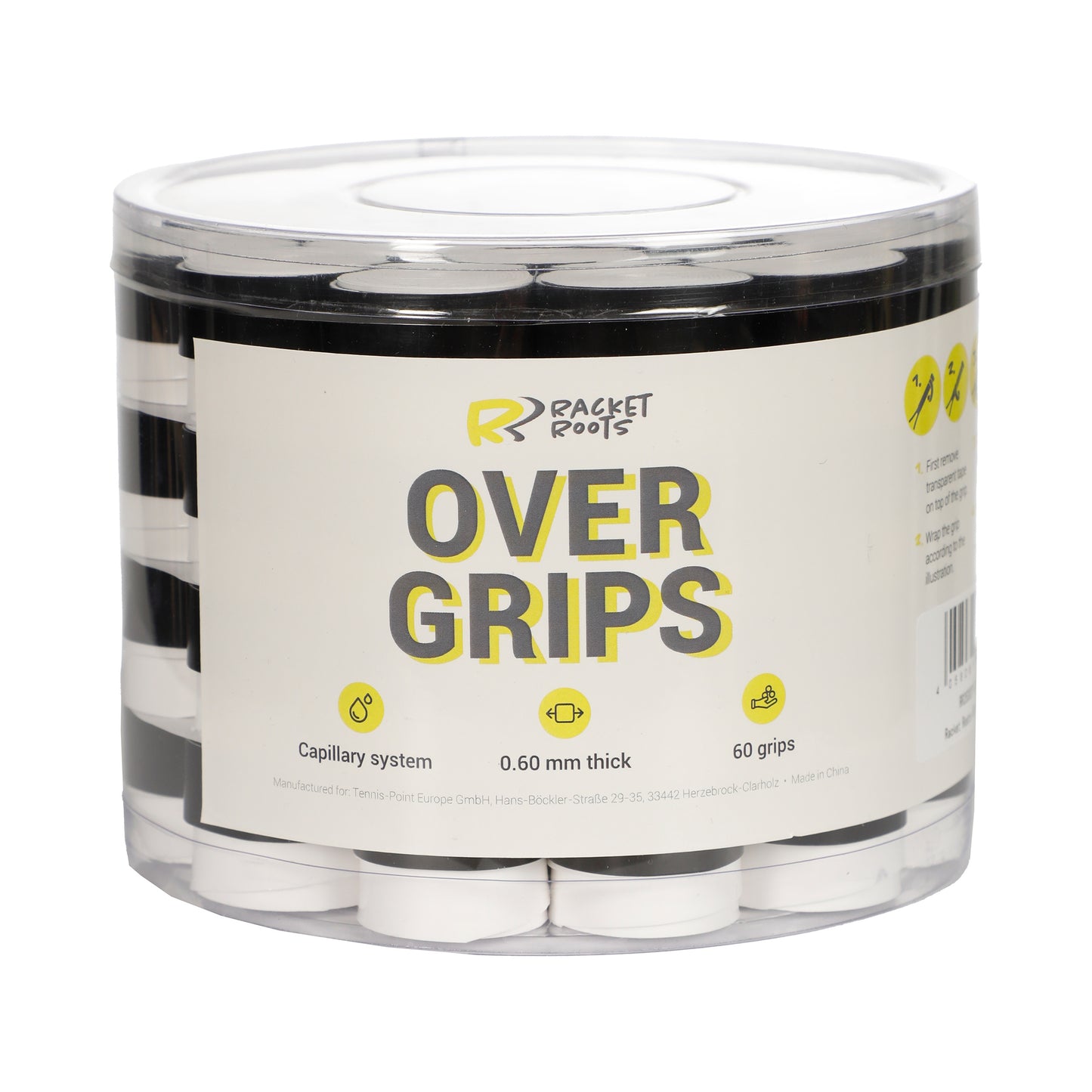 Racket Roots RR Grip Scatola da 60 - bianco Racket Roots RR Grip Scatola da 60 - bianco