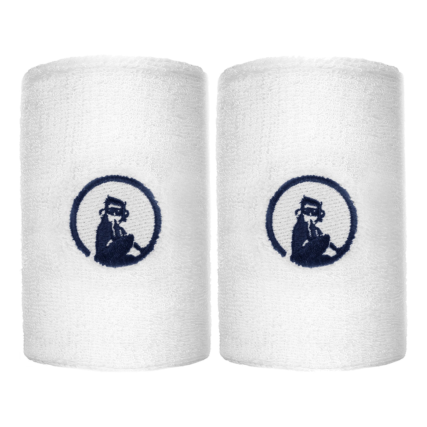 Quiet Please Polsino anti sudore Confezione da 2 lungo - bianco, blu scuro Quiet Please Polsino anti sudore Confezione da 2 lungo - bianco, blu scuro