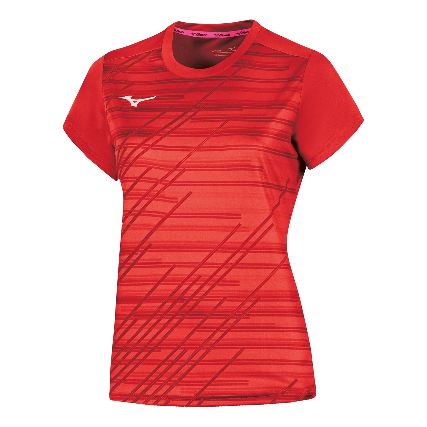 Mizuno Team Chiba Maglietta Donna-rosso Mizuno Team Chiba Maglietta Donna-rosso