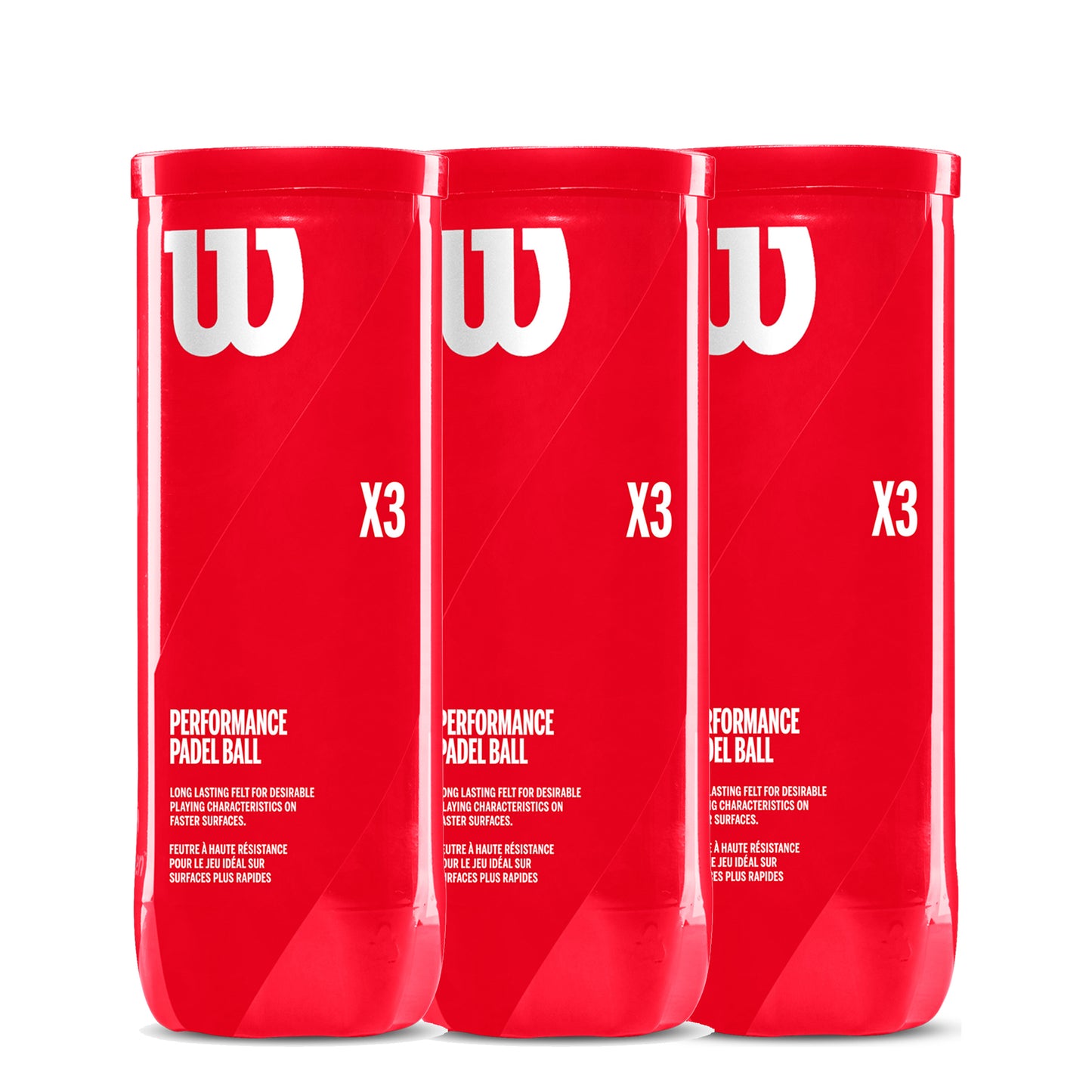 Wilson 3 tubi da 3 Padel X3 Ball Wilson 3 tubi da 3 Padel X3 Ball