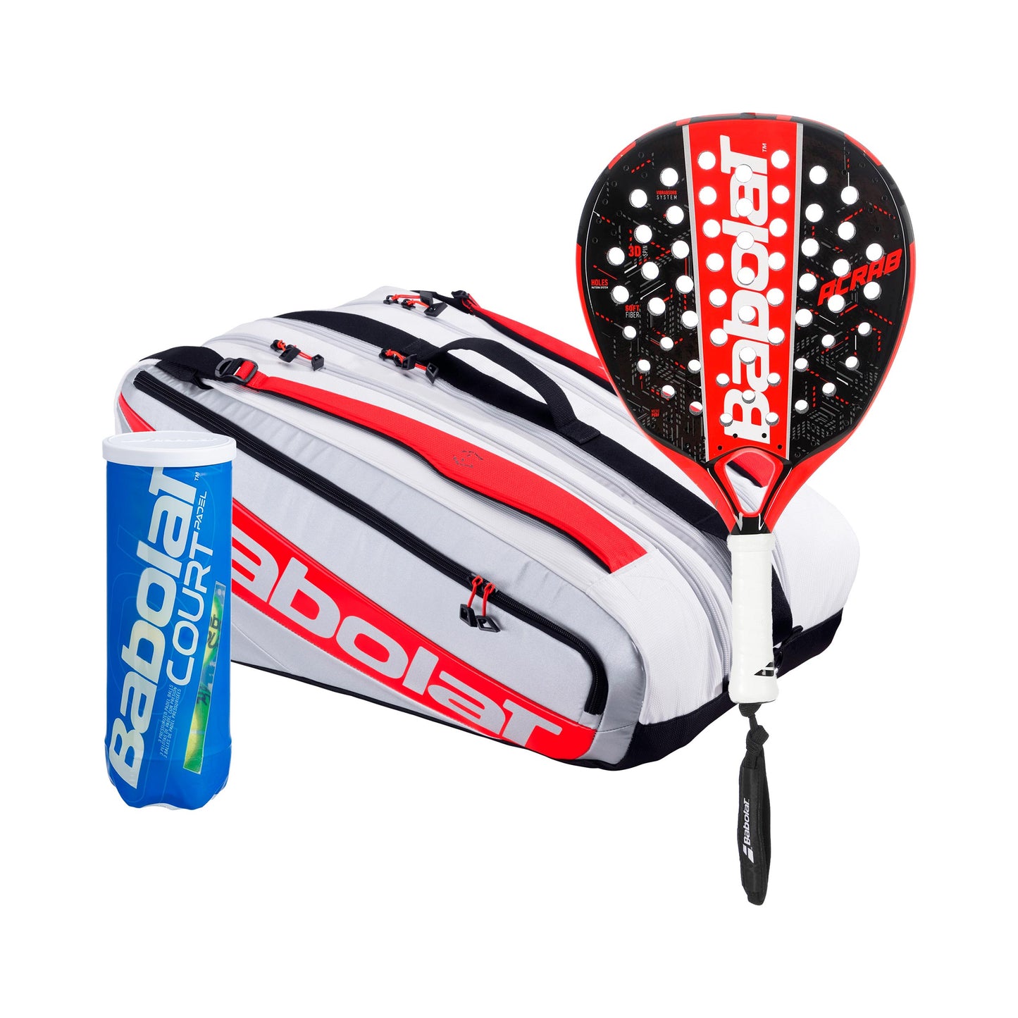 Babolat Confezione da 3 ACRAB In aggiunta borsa per racchetta, In aggiunta tubo di palline Babolat Confezione da 3 ACRAB In aggiunta borsa per racchetta, In aggiunta tubo di palline