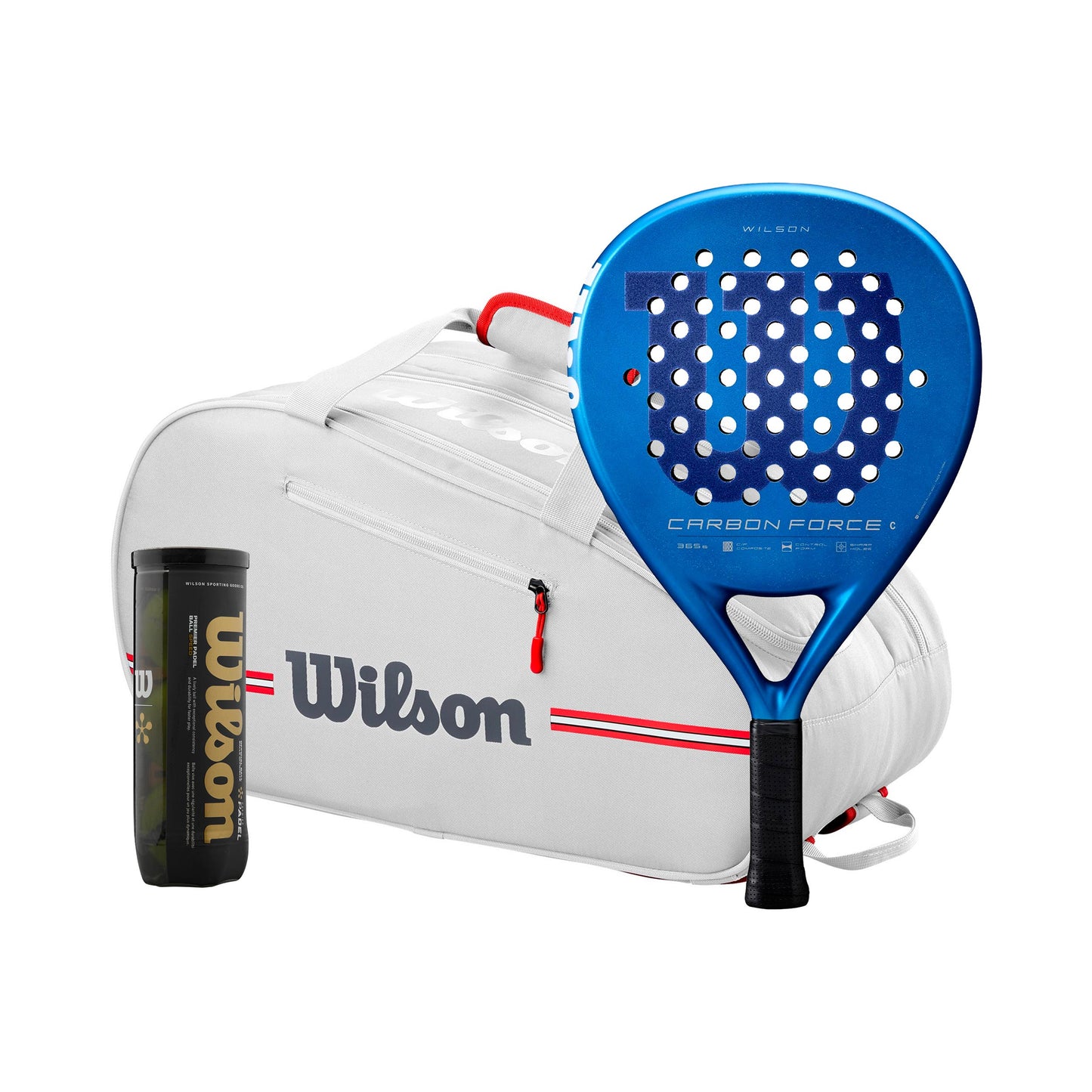 Wilson Confezione da 3 Carbon Force C In aggiunta borsa per racchetta, In aggiunta tubo di palline Wilson Confezione da 3 Carbon Force C In aggiunta borsa per racchetta, In aggiunta tubo di palline