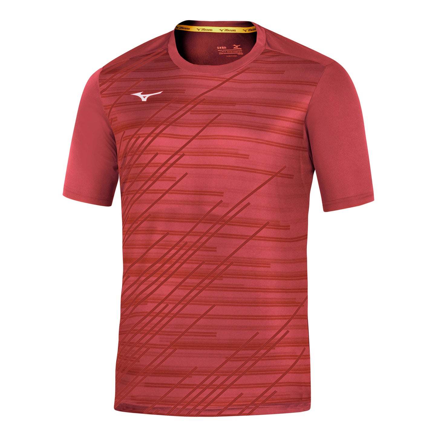 Mizuno Team Chiba Maglietta Uomini-rosso Mizuno Team Chiba Maglietta Uomini-rosso