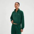 Carrera 1/4 Zip Felpa Donna - verde scuro