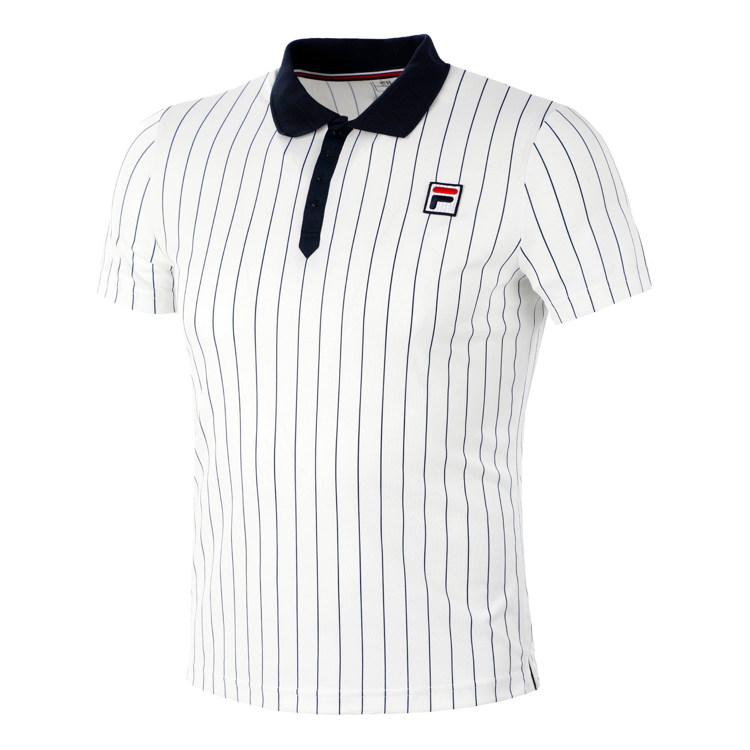 Fila Stripes Björn Polo Uomini - bianco, blu scuro