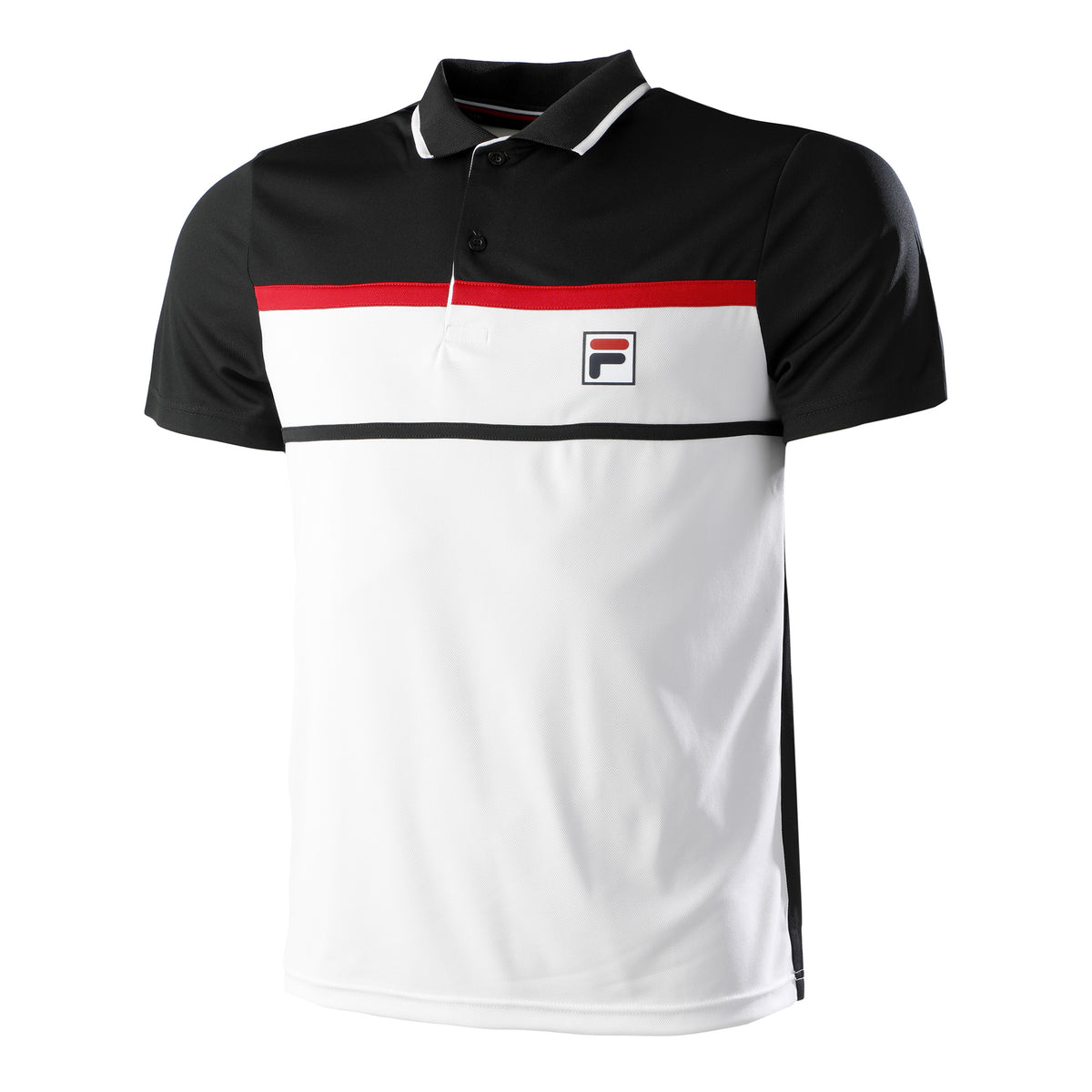 Fila Anton Polo Uomini - bianco, nero