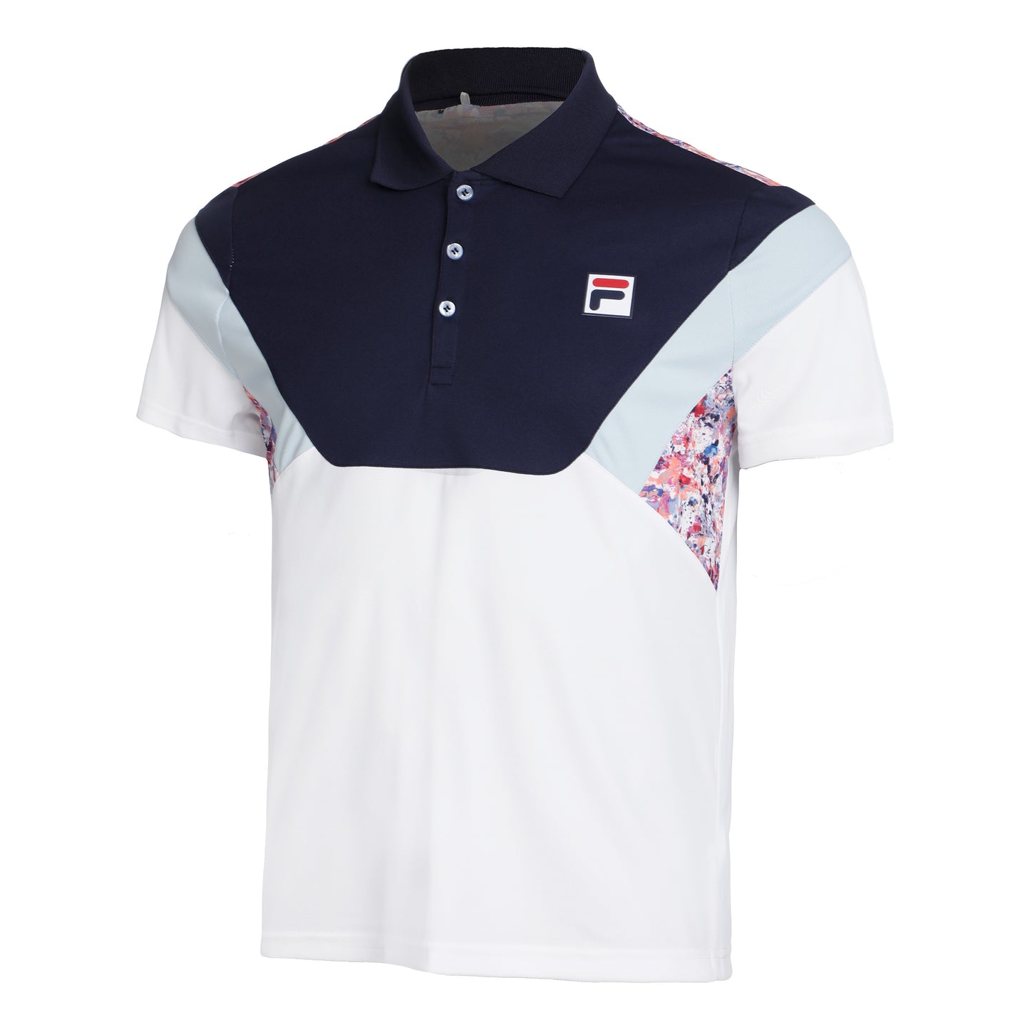 Fila Adrian Polo Uomini - blu scuro, multicolore