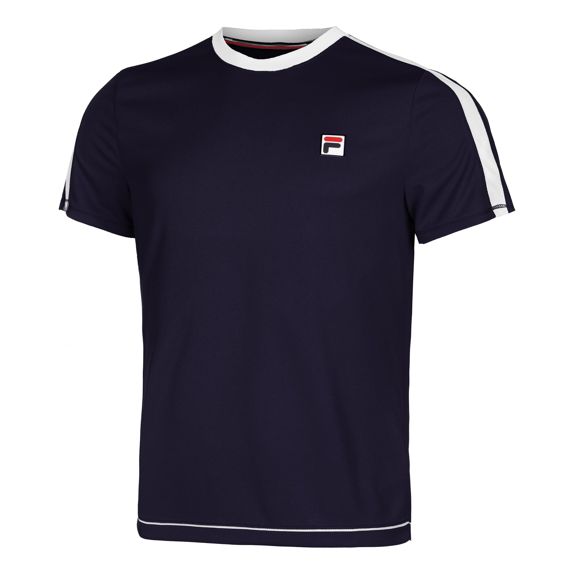 Fila Elias Maglietta Uomini-Blu Scuro,Bianco