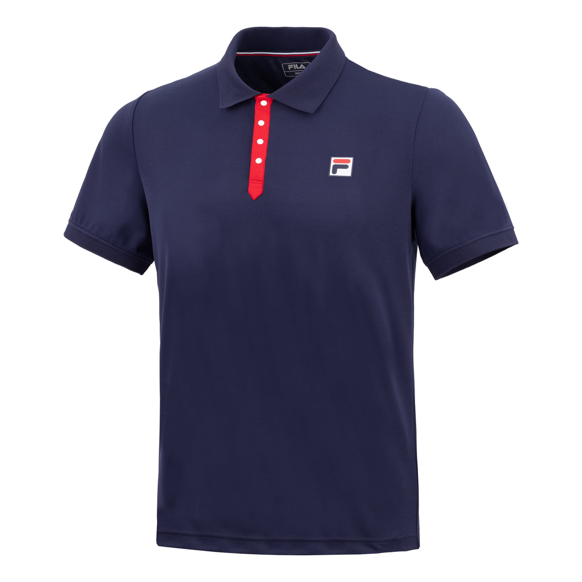 Fila Dominic Polo Uomini - blu scuro, rosso