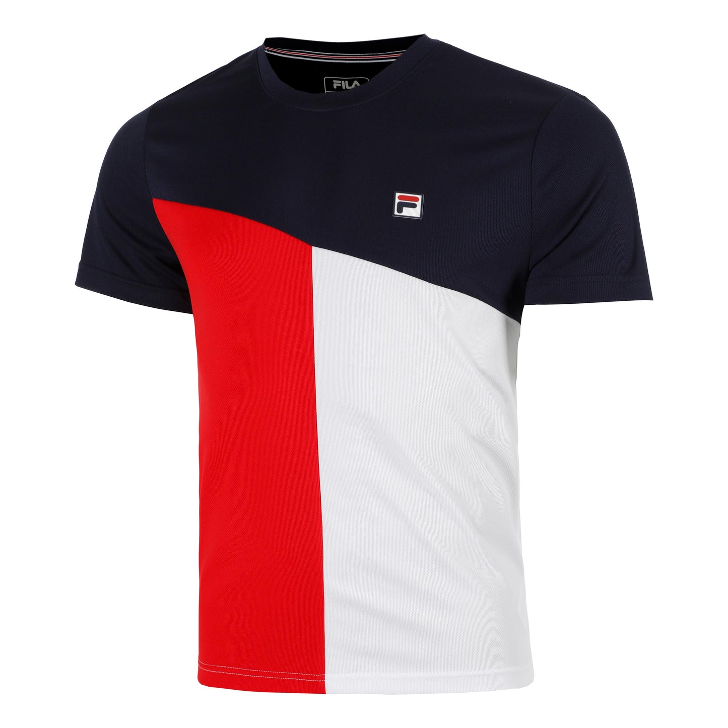 Fila Christian Maglietta Uomini-Blu Scuro,Rosso