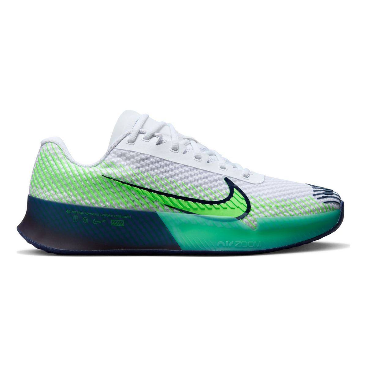 Nike Air Zoom Vapor 11 Scarpa per tutte le superfici Uomini - bianco, blu scuro