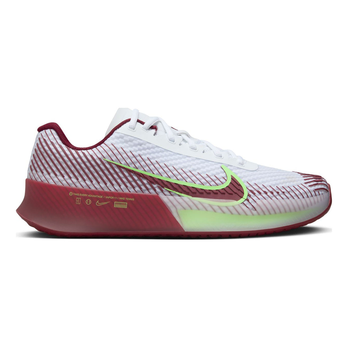 Nike Air Zoom Vapor 11 Scarpa per tutte le superfici Uomini - bianco, rosso scuro