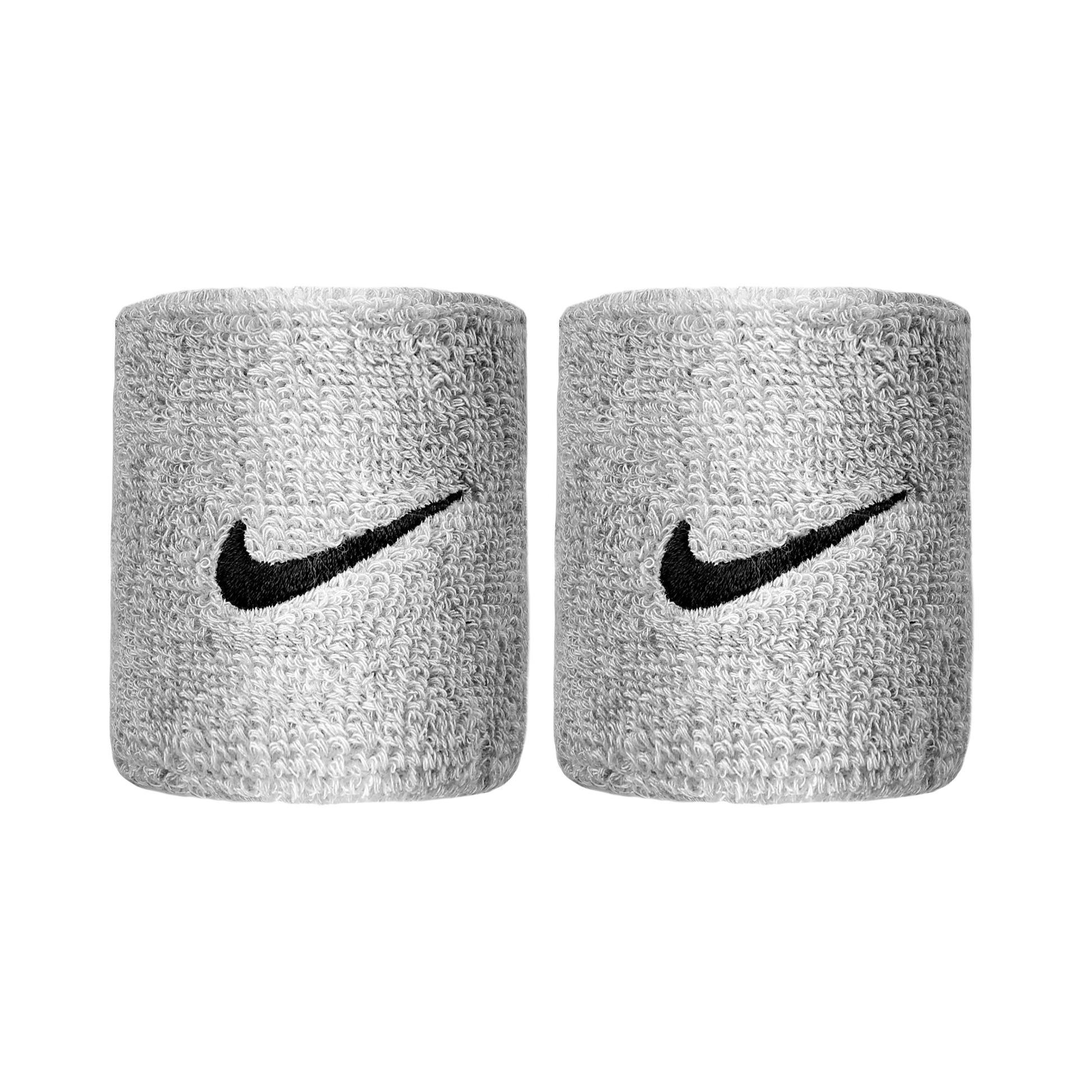 Nike Swoosh Polsino anti sudore Confezione da 2 corto - grigio chiaro, nero