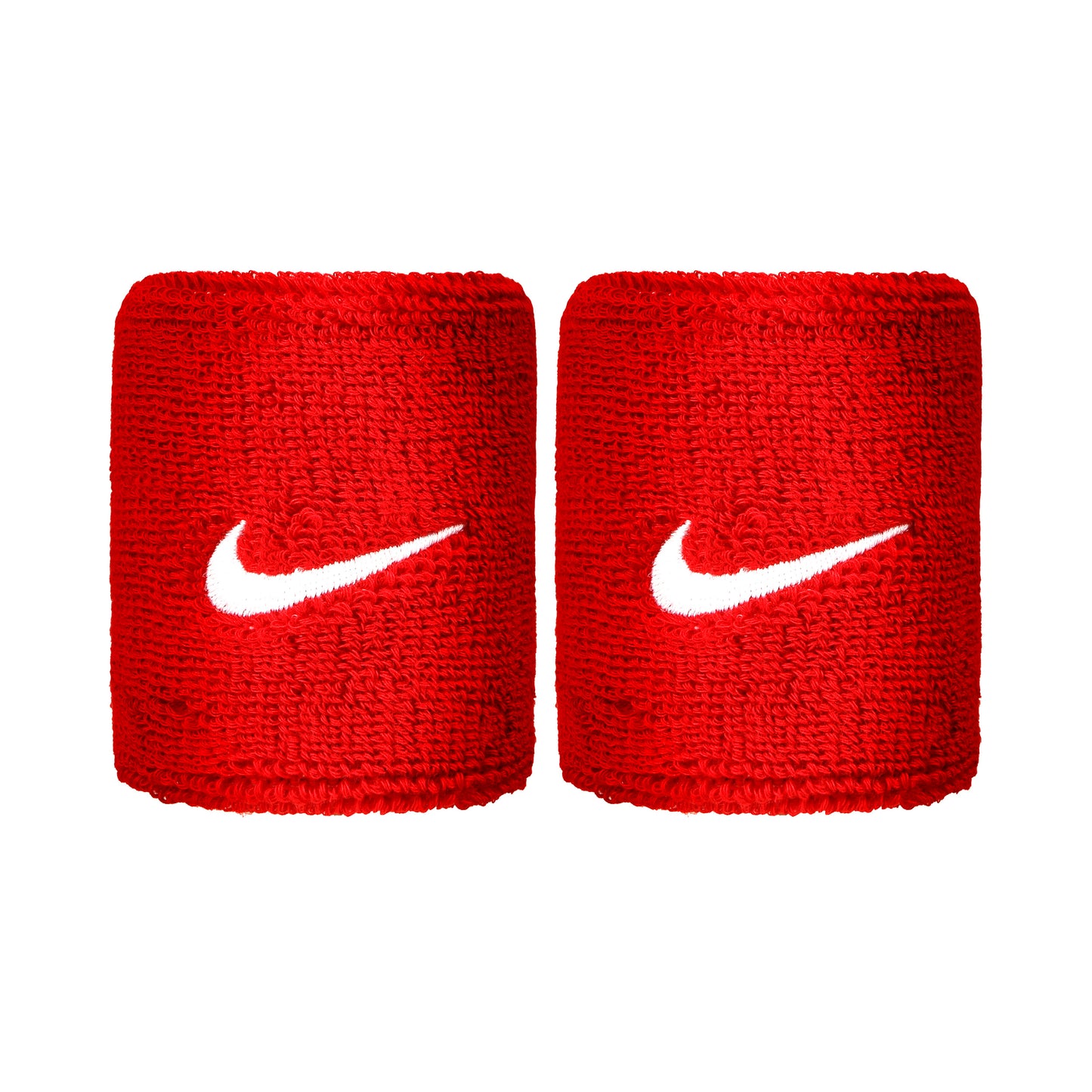 Nike Swoosh Polsino anti sudore Confezione da 2 corto - rosso, bianco