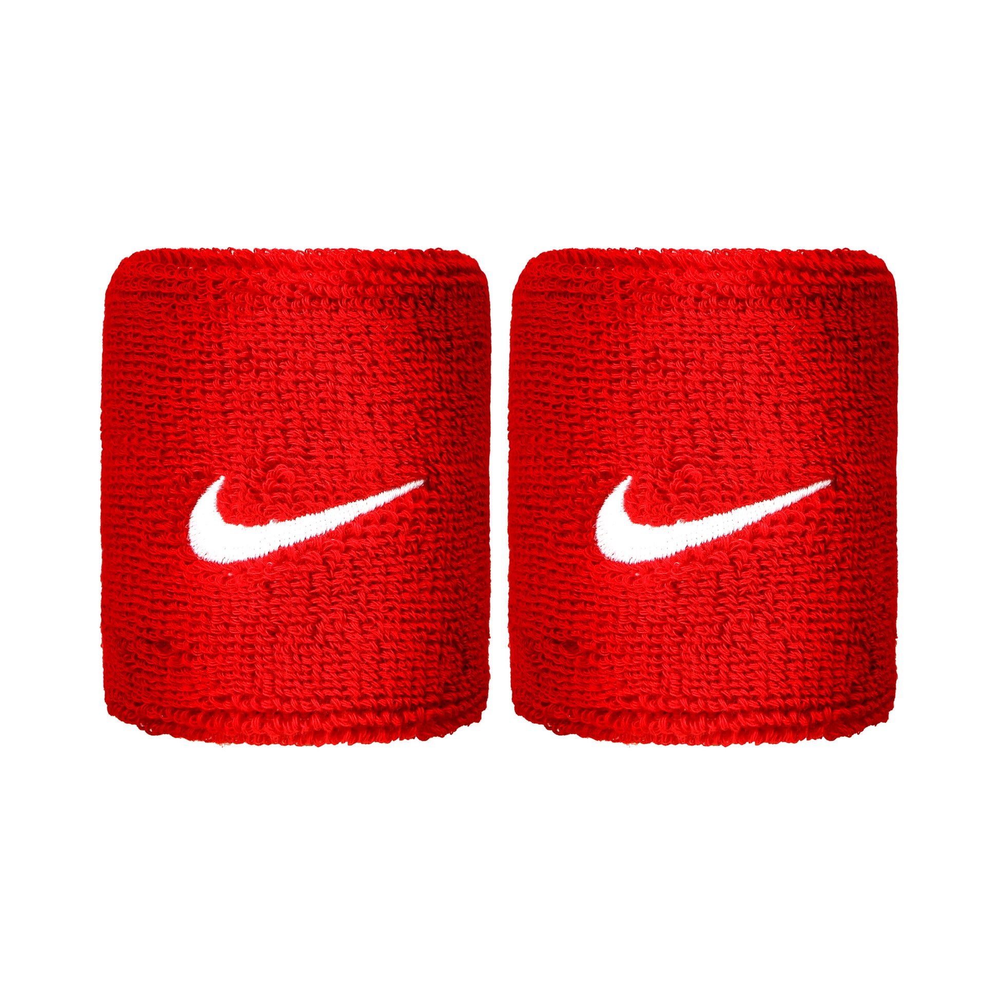 Nike Swoosh Polsino anti sudore Confezione da 2 corto - rosso, bianco