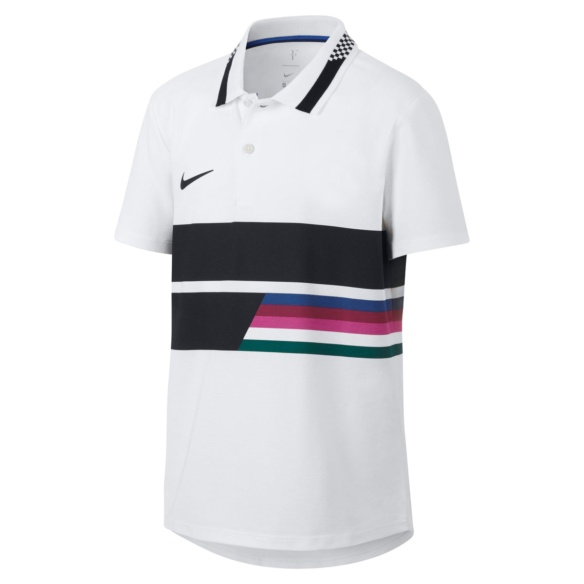 Nike Court Classic Polo Ragazzi - bianco, nero