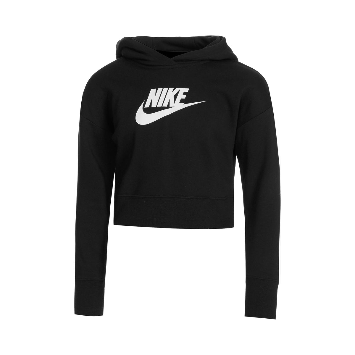 Nike French Terry Club Cropped Felpa con cappuccio Ragazze - nero, bianco