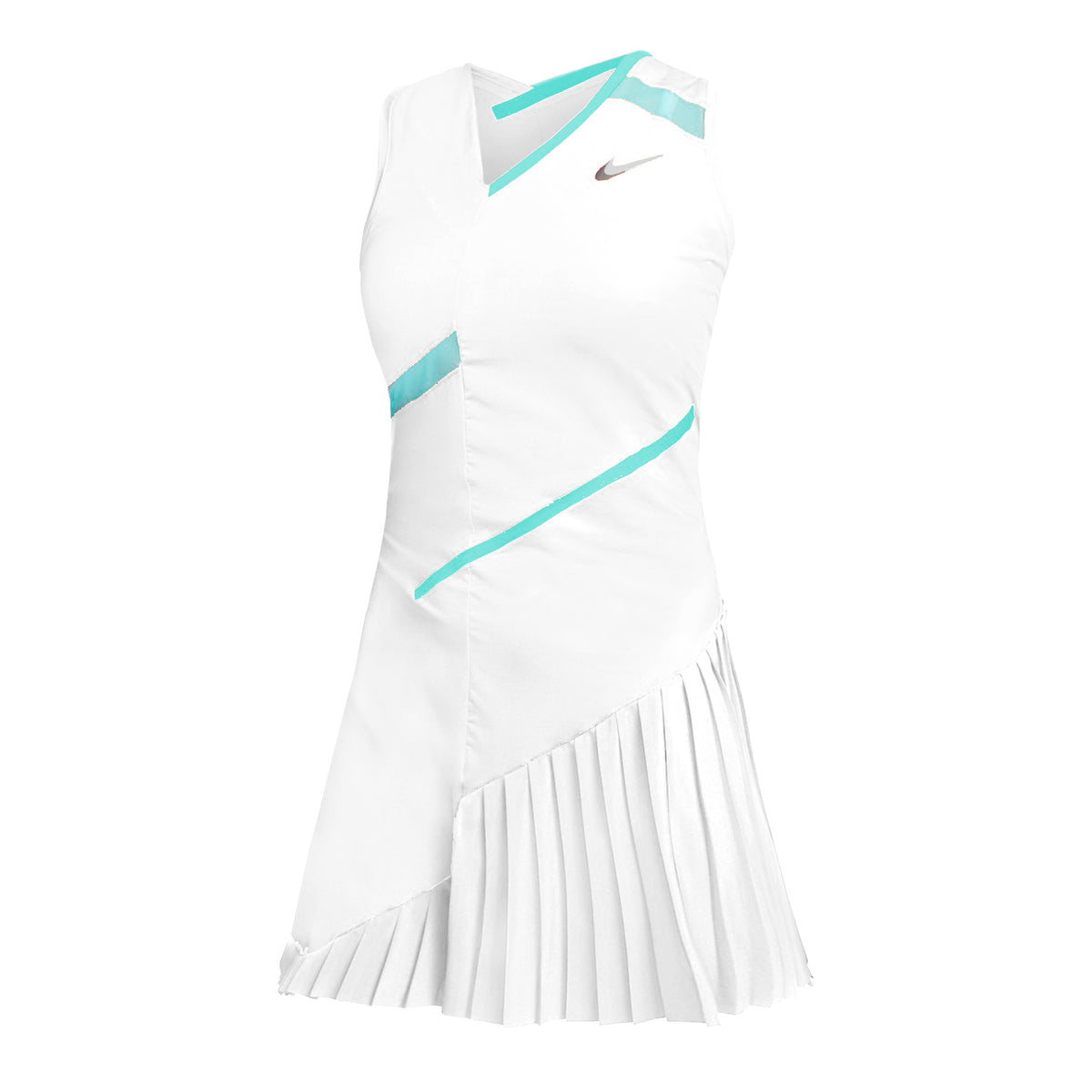 Nike Court Dri-Fit Abito Donna - bianco, turchese