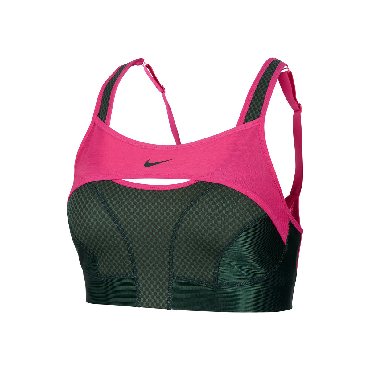 Nike Alpha Ultrabreathe Reggiseni sportivi Donna - verde scuro, rosa