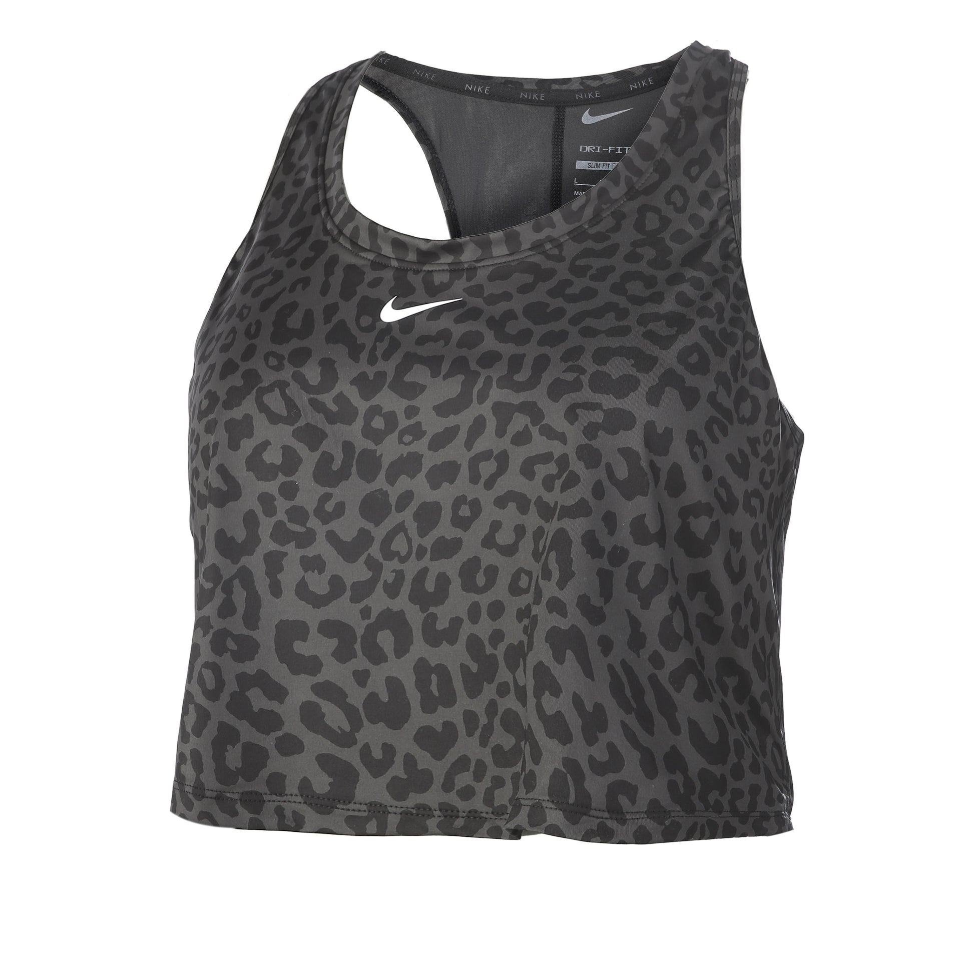 Nike Dri-Fit One Slim Leopard Canottiera Donna - grigio, nero