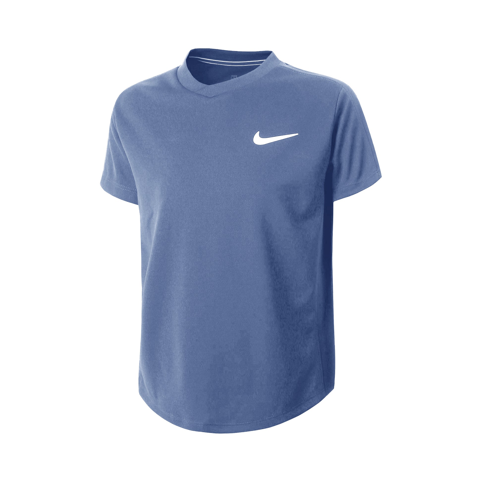 Nike Court Dri-Fit Maglietta Ragazzi - grigio-blu, bianco