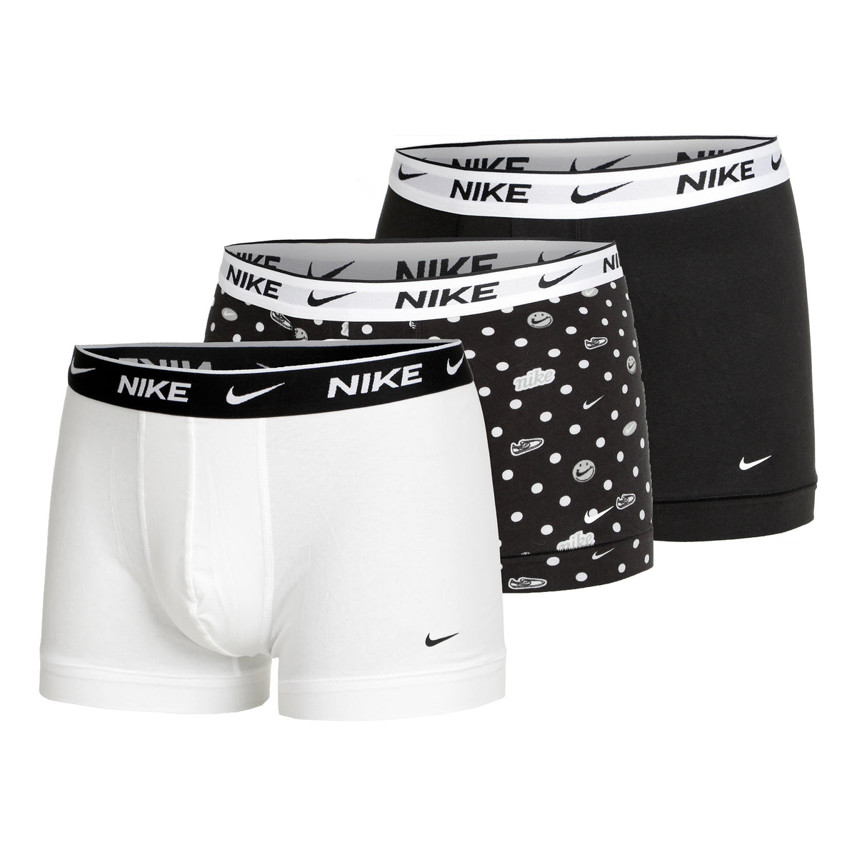 Nike Everyday Cotton Stretch Boxer Confezione da 3 Uomini - nero, multicolore