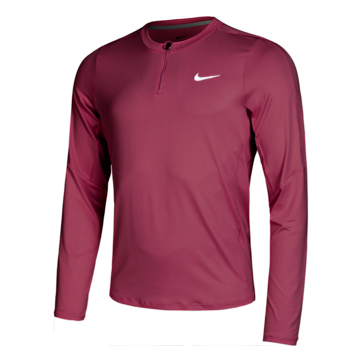 Nike Court Dri-Fit Half-Zip Manica lunga Uomini - berry,