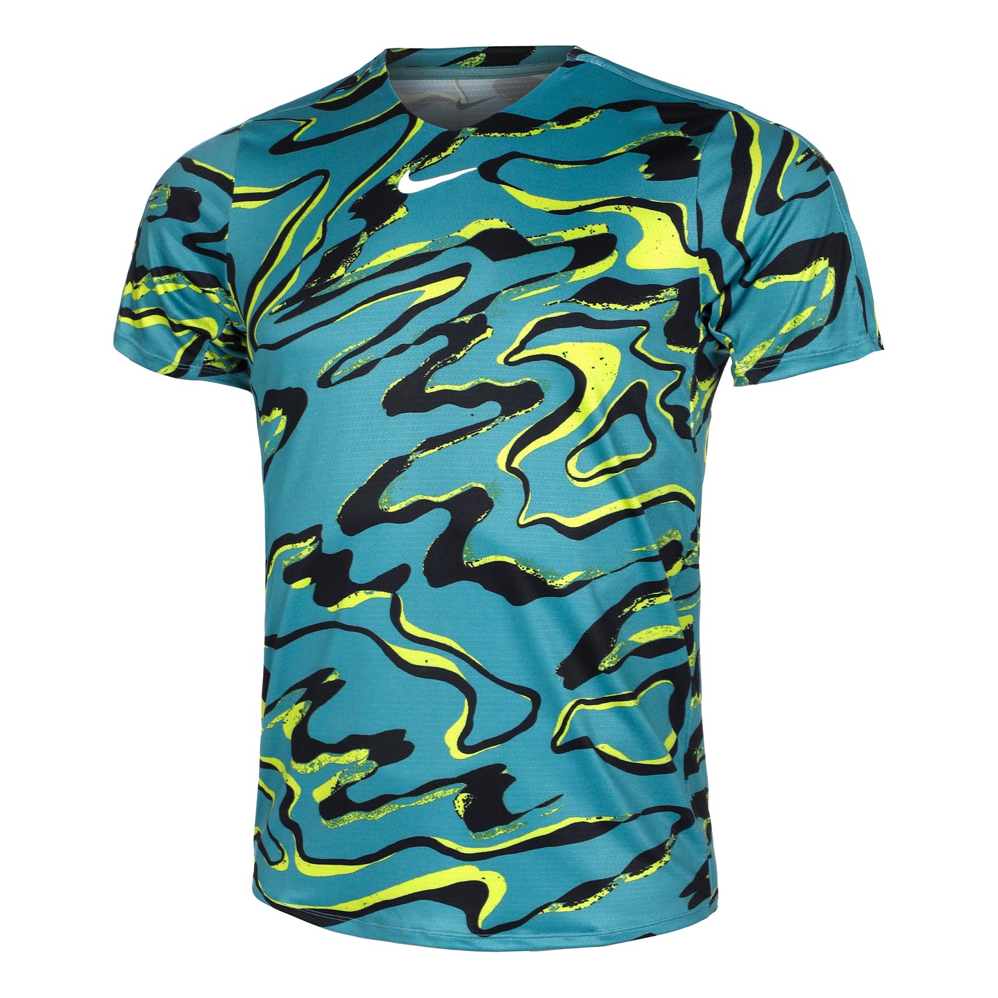 Nike Dri-Fit Court Print Maglietta Uomini - turchese,