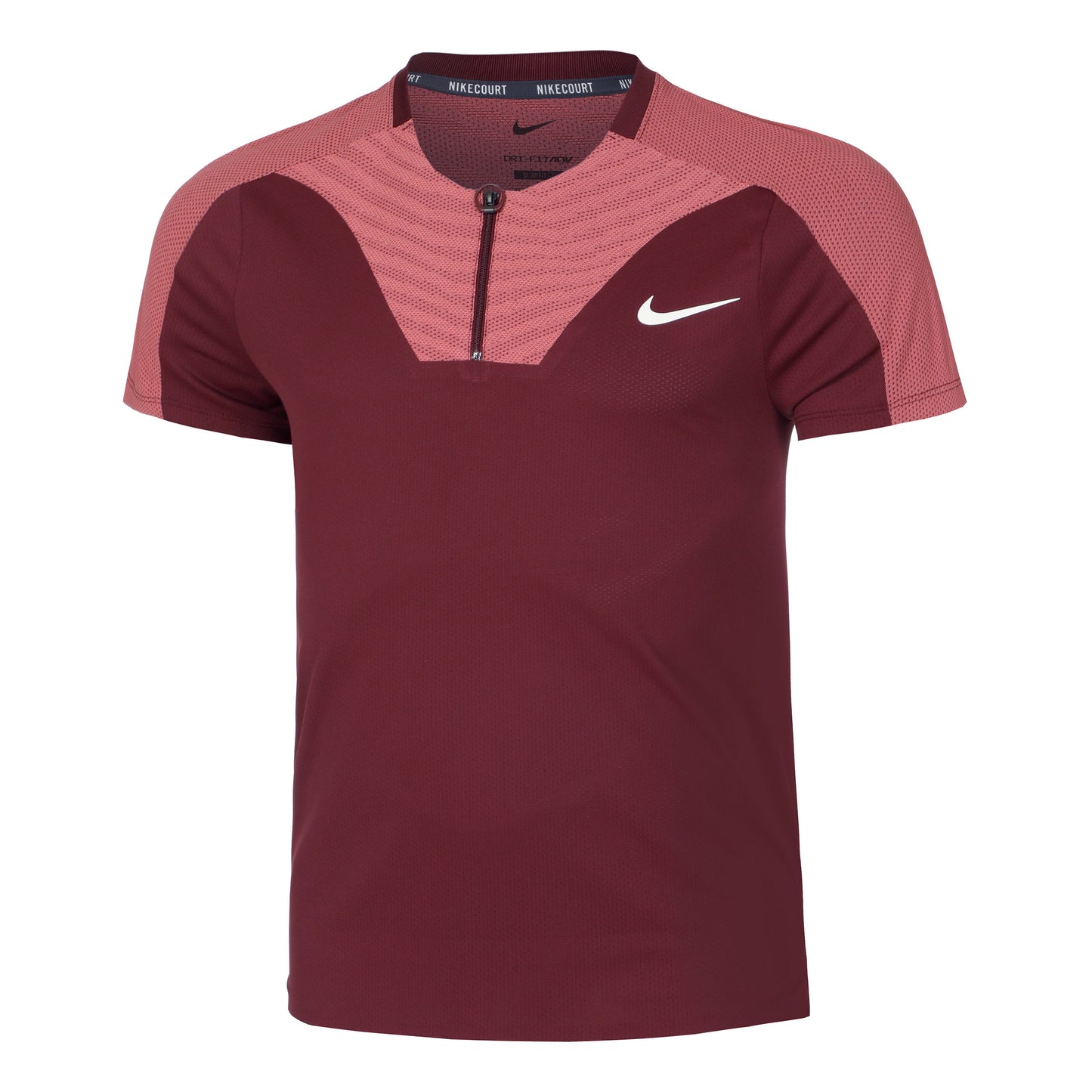 Nike Dri-Fit Court Slim UL RG Polo Uomini - rosso scuro, rosa antico