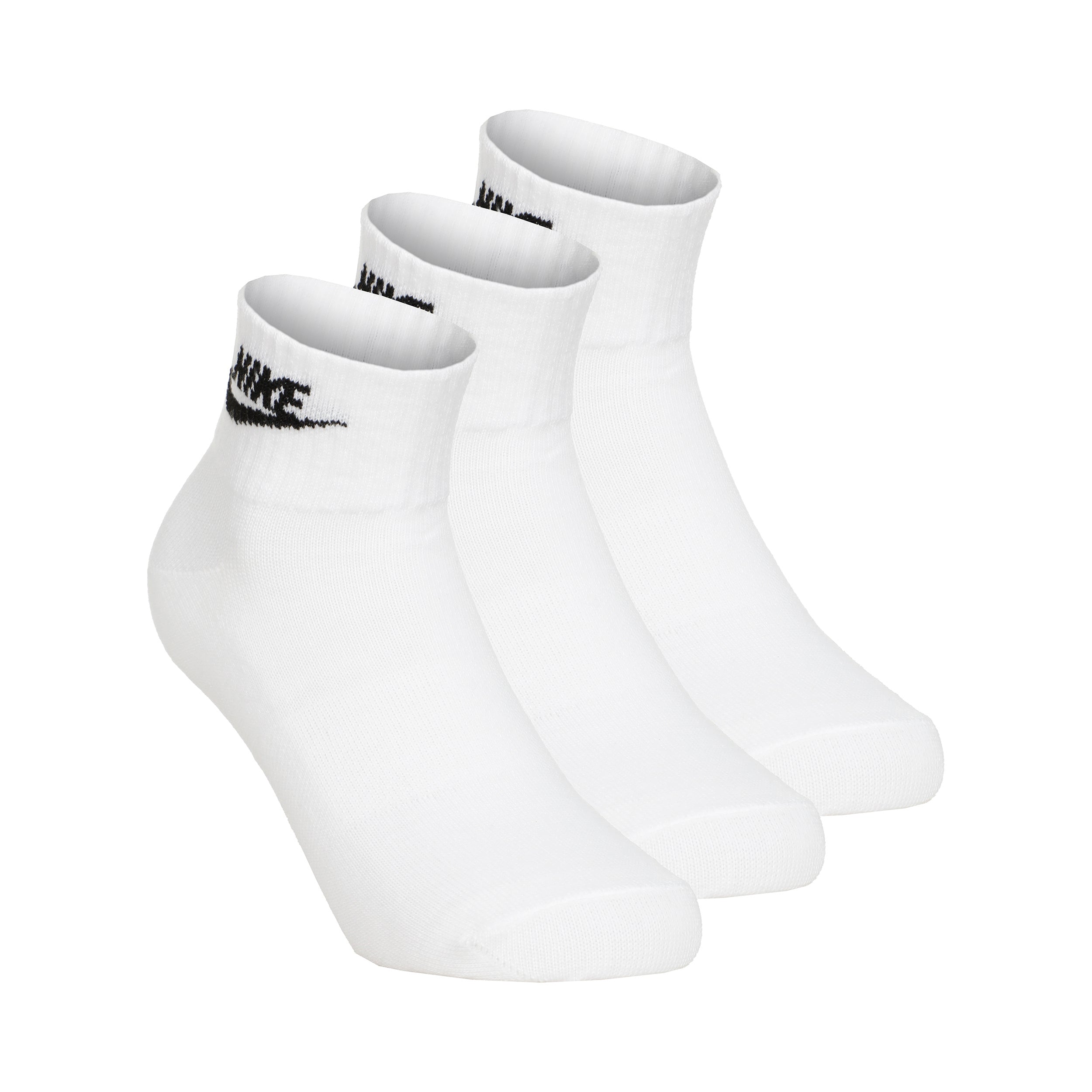 Nike New Essential Ankle Calzini da tennis Confezione da 3 Unisex - bianco,