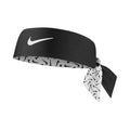 Dri-Fit Head Tie 3.0 Reversible Printed Bandana Unisex - bianco, nero