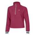 Dri-Fit Court Heritage 1/4 Zip Manica lunga Donna - berry,