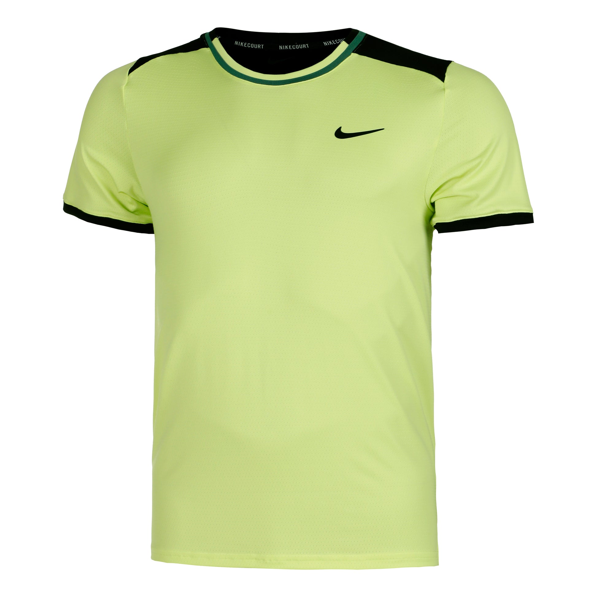 Nike Court Dri-Fit Advantage Maglietta Uomini - giallo limone, nero