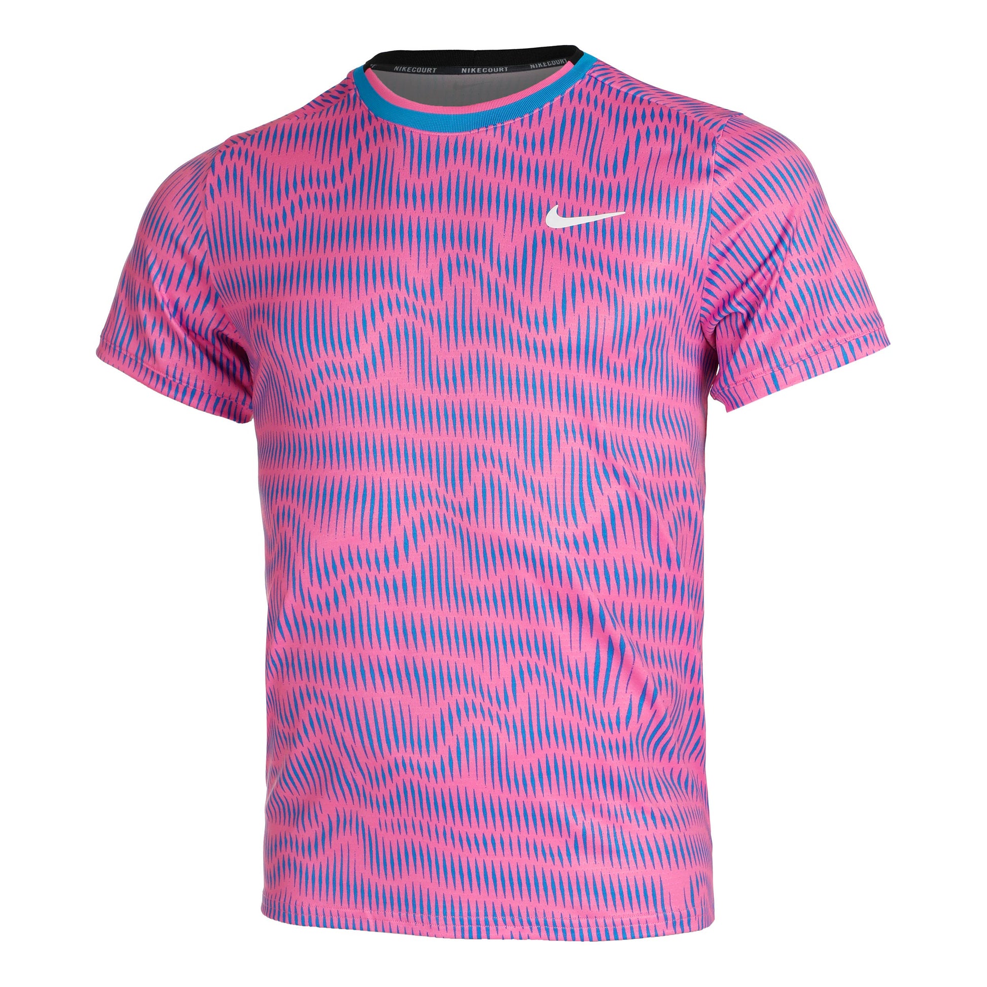 Nike Court Dri-Fit Advantage Print Maglietta Uomini - rosa, blu