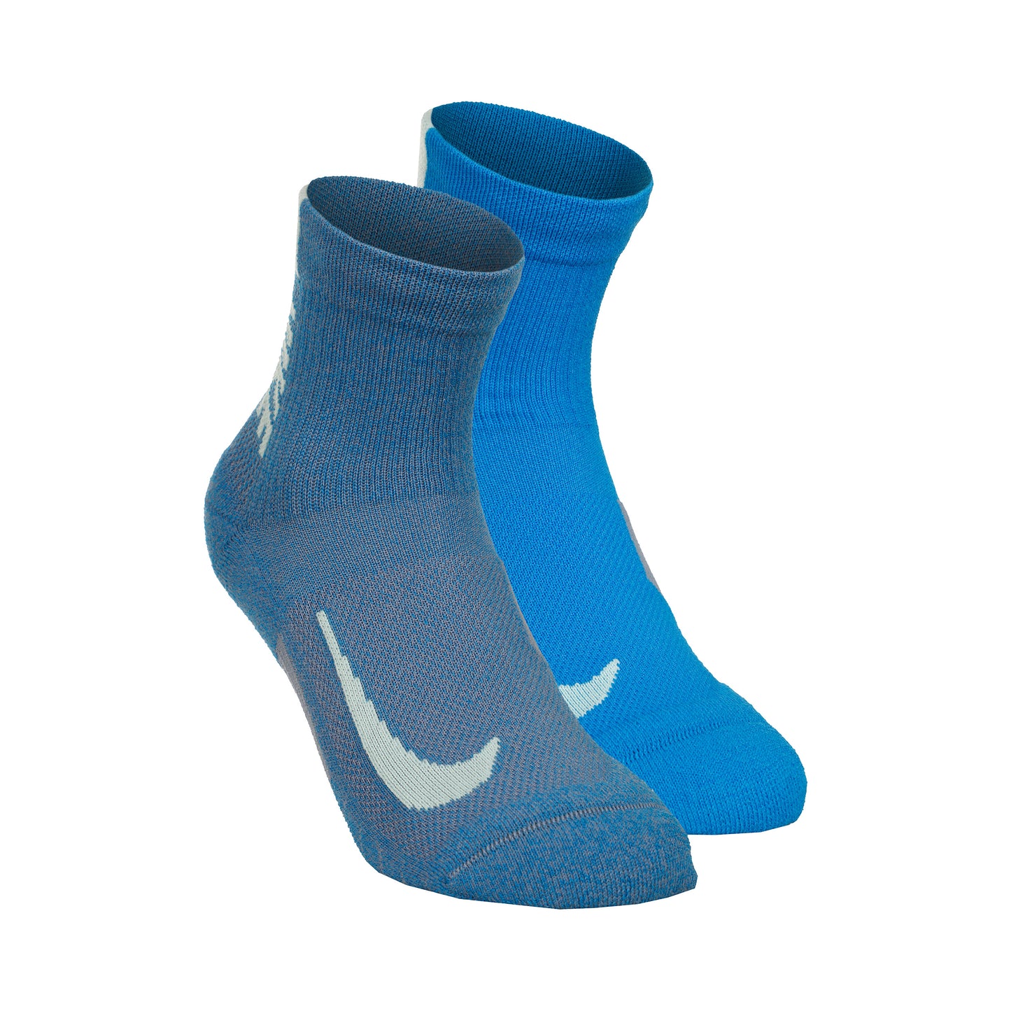 Nike Dri-Fit Multiplier No-Show Socks Calze da corsa Confezione da 2 Unisex - blu,