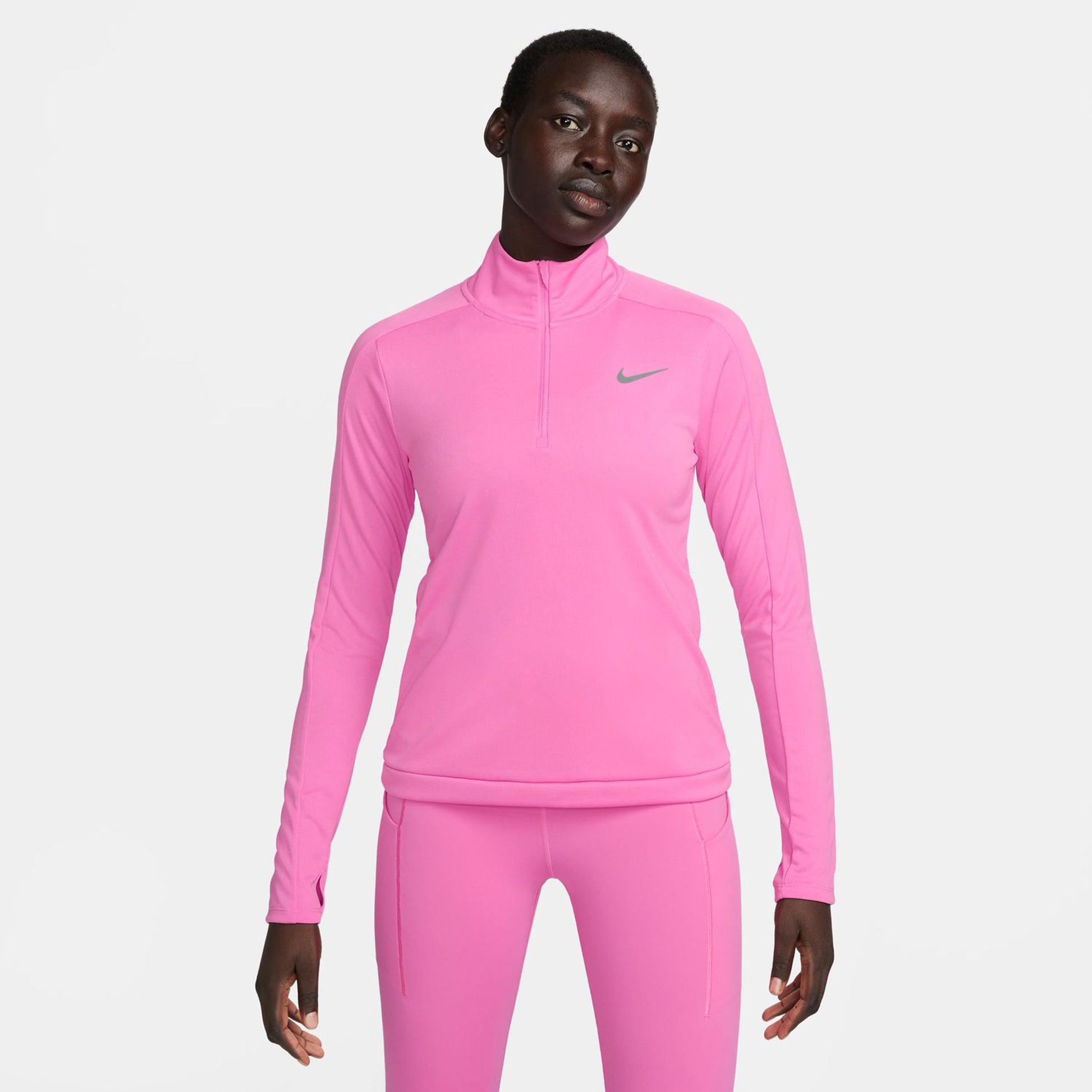Nike Dri-Fit Pacer 1/4-Zip Manica lunga Donna - rosa,
