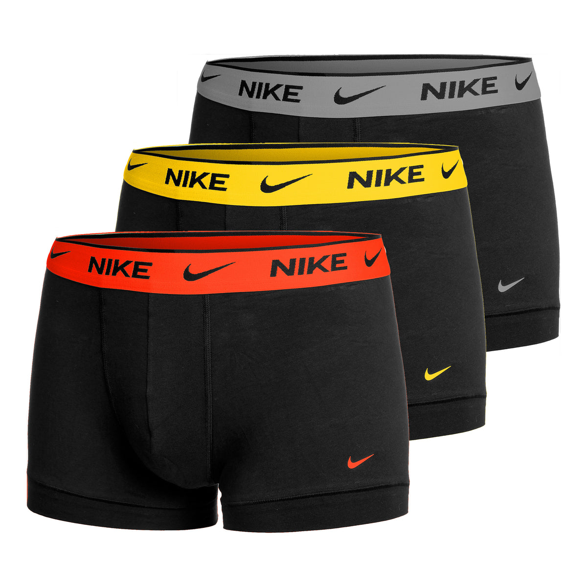 Nike E-Day Cotton Stretch Boxer Confezione da 3 Uomini - nero, multicolore