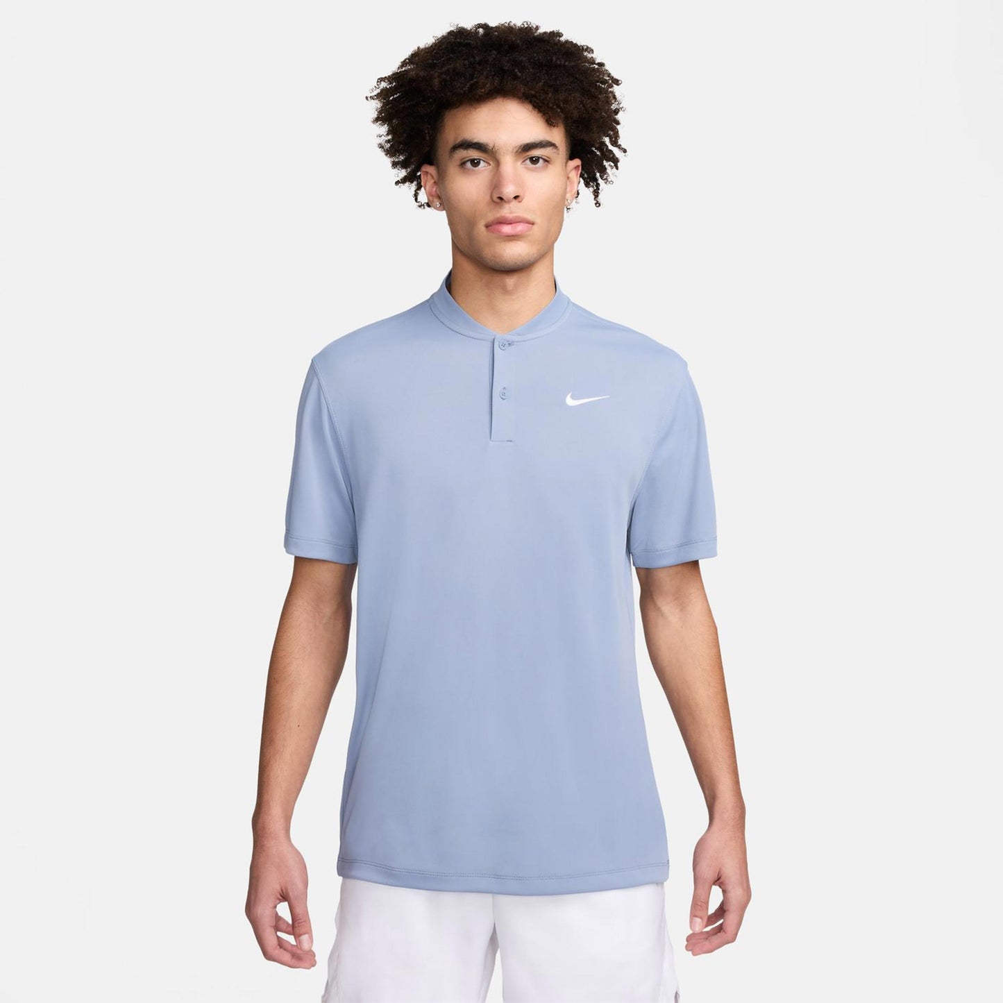 Nike Dri-Fit Court Blade Solid Polo Uomini - grigio-blu,