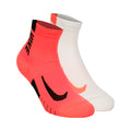 Dri-Fit Multiplier No-Show Socks Calze da corsa Confezione da 2 Unisex - corallo, crema