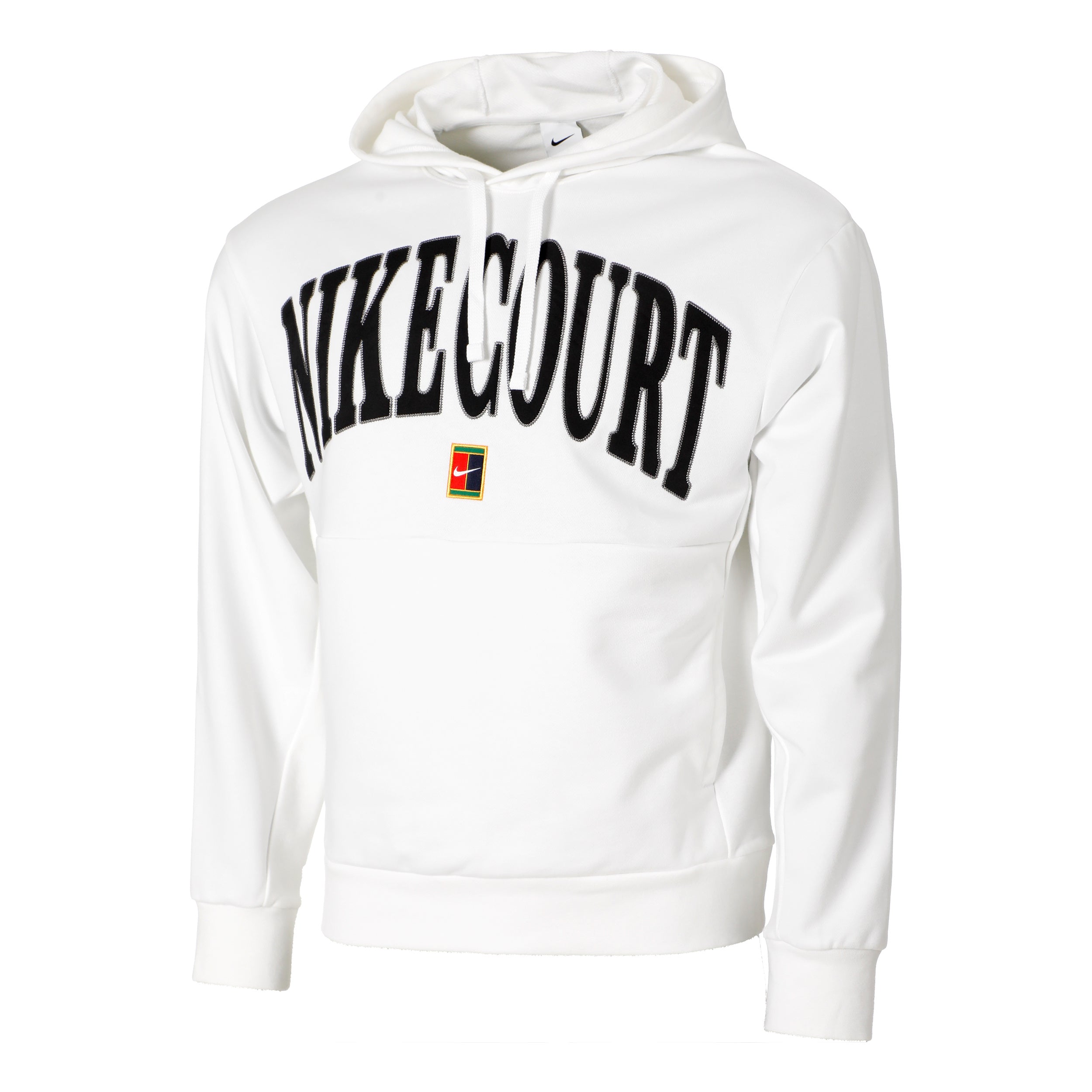 Nike Dri-Fit Fleece Heritage Felpa Con Cappuccio Uomini-Bianco,Nero