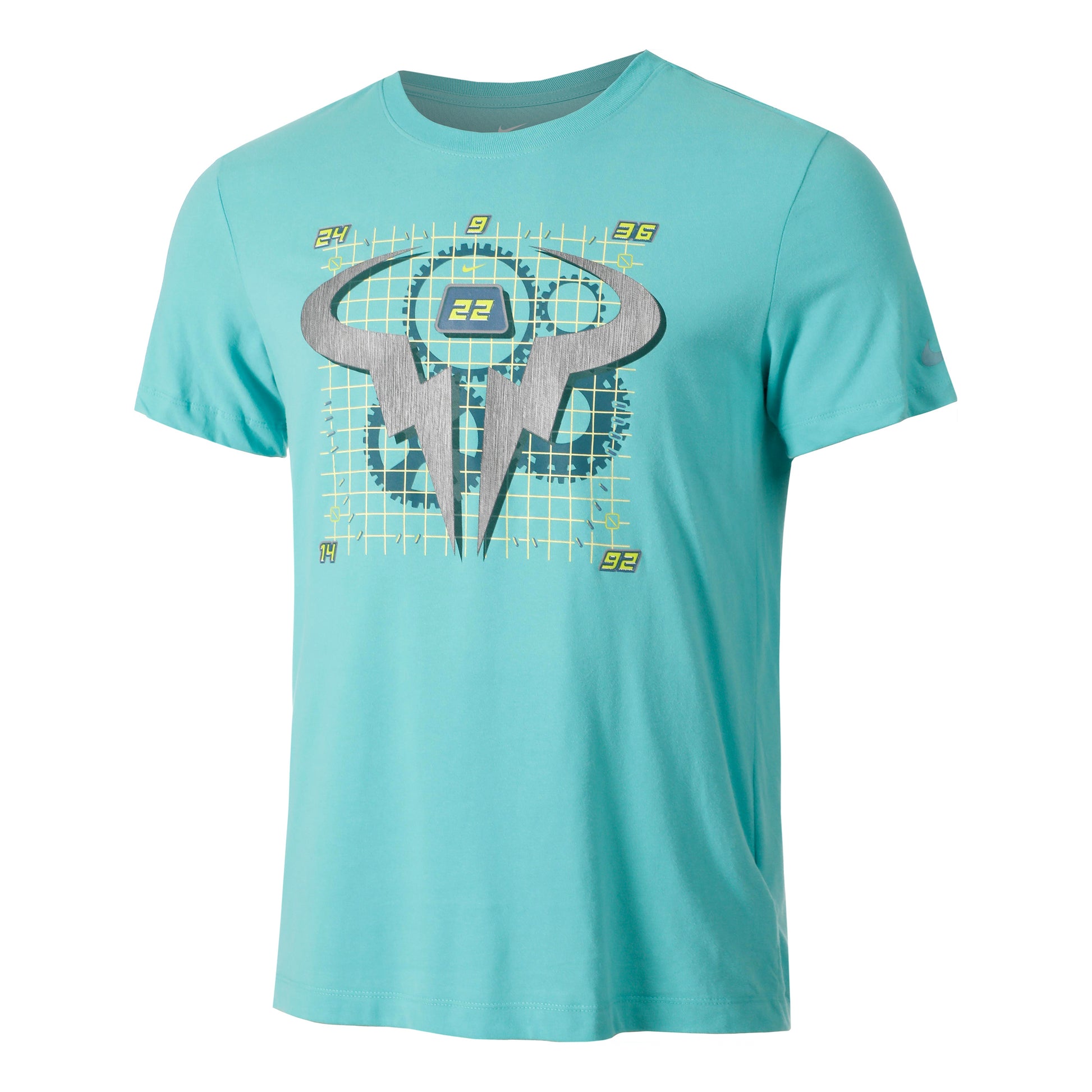 Nike Dri-Fit RN OC Maglietta Uomini-Turchese,Multicolore