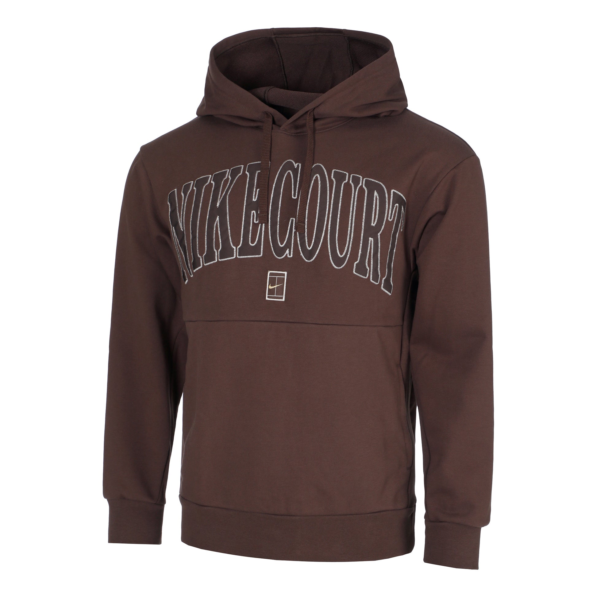 Nike Court Dri-Fit Fleece Heritage Felpa Con Cappuccio Uomini-Marrone