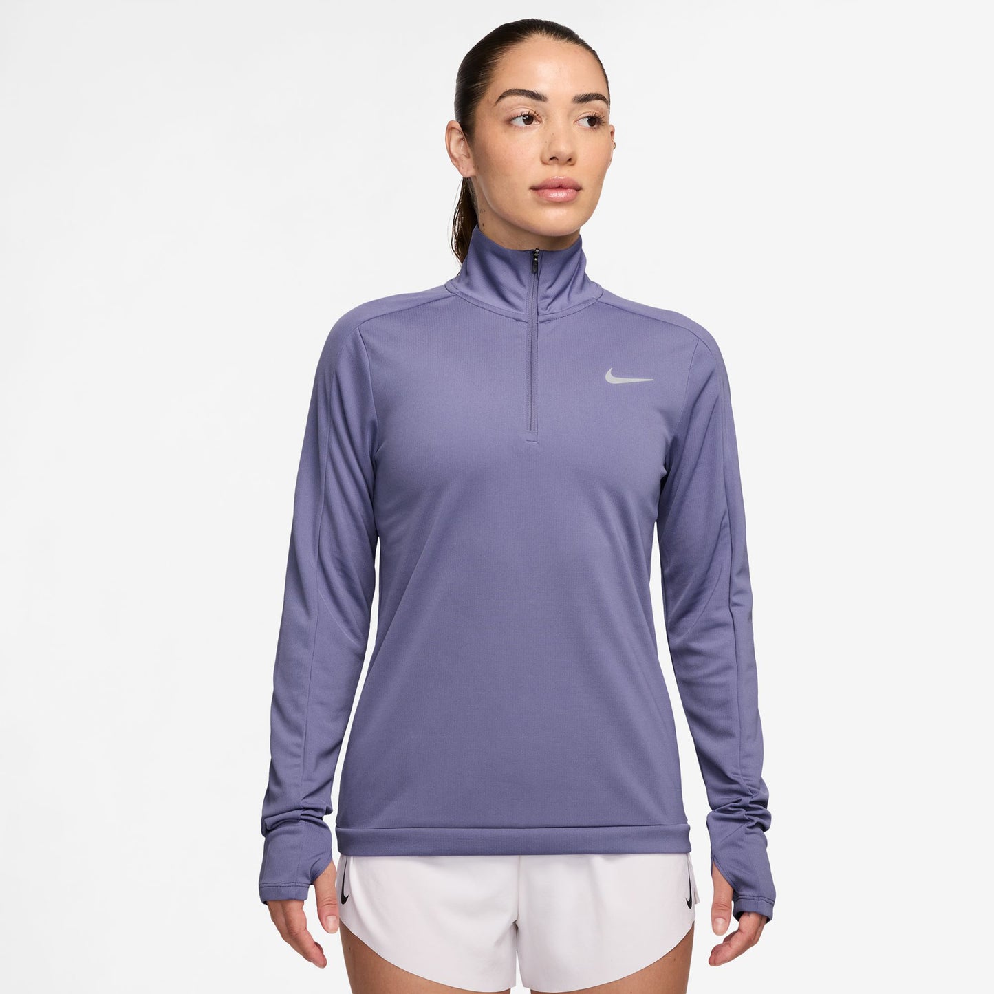 Nike Dri-Fit Pacer 1/4-Zip Manica lunga Donna - grigio-blu,