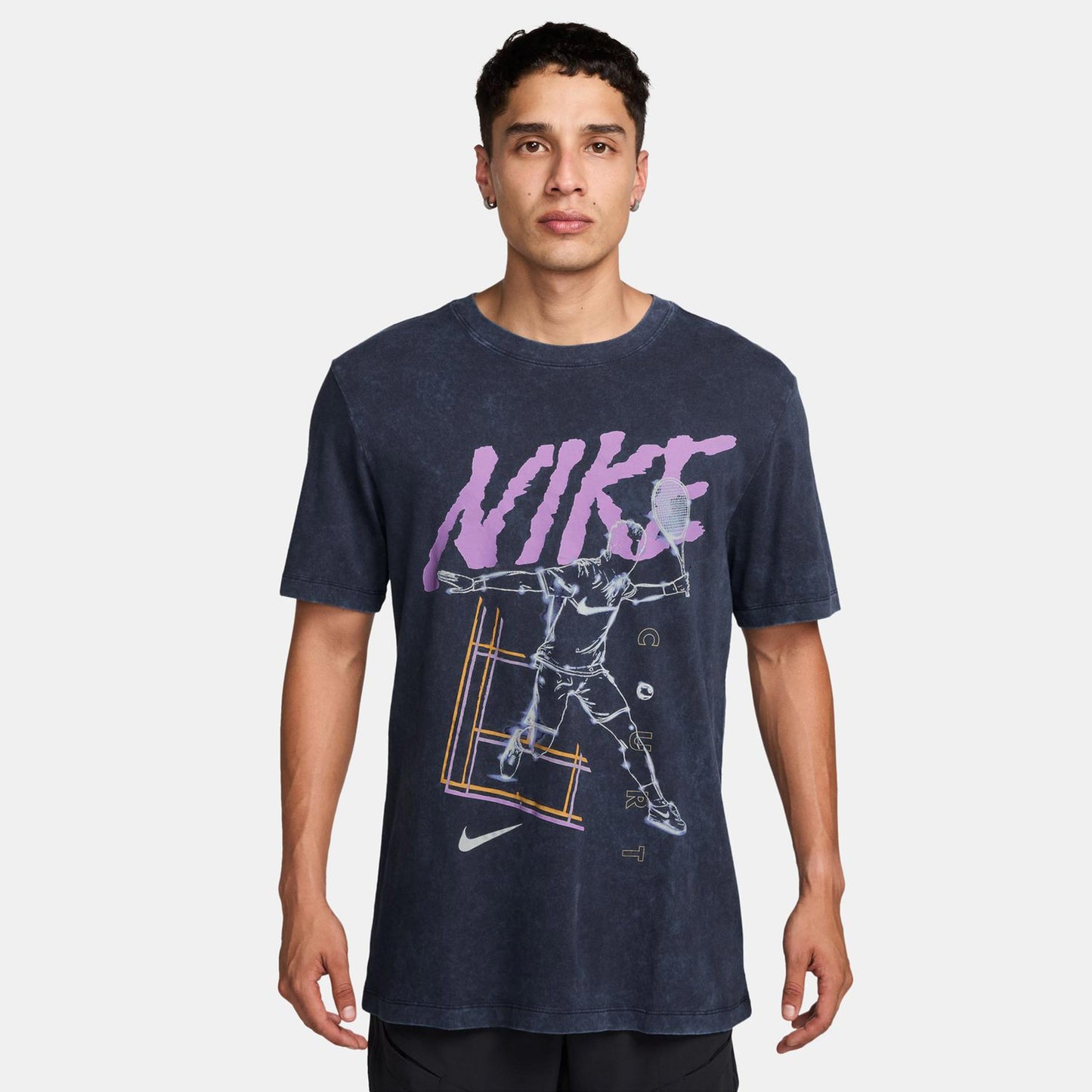 Nike Court Maglietta Uomini-Blu Scuro,Lilla