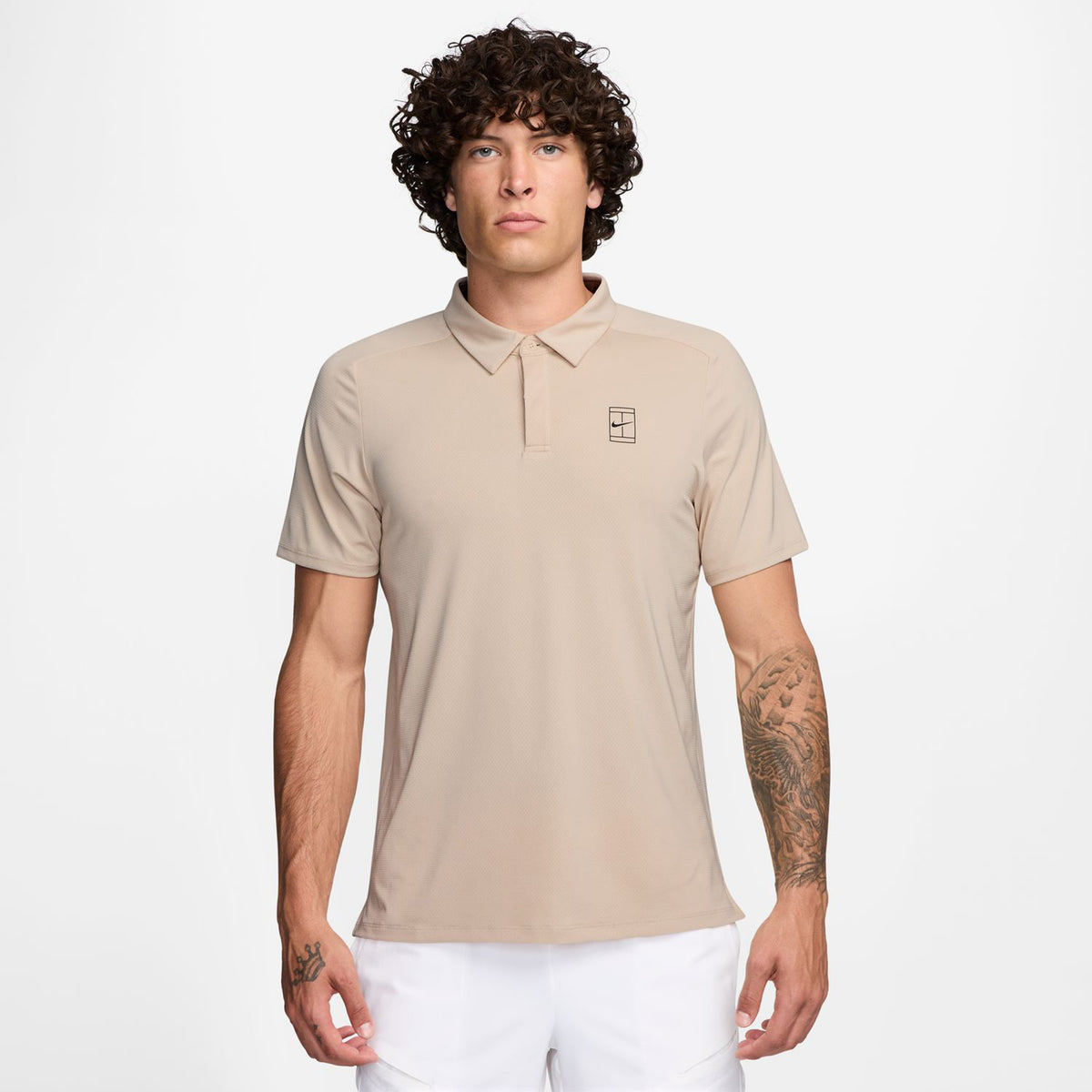 Nike Court Dri-FIT Advantage Polo Uomini-Beige