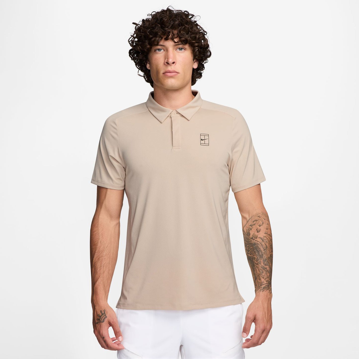 Nike Court Dri-FIT Advantage Polo Uomini-Beige